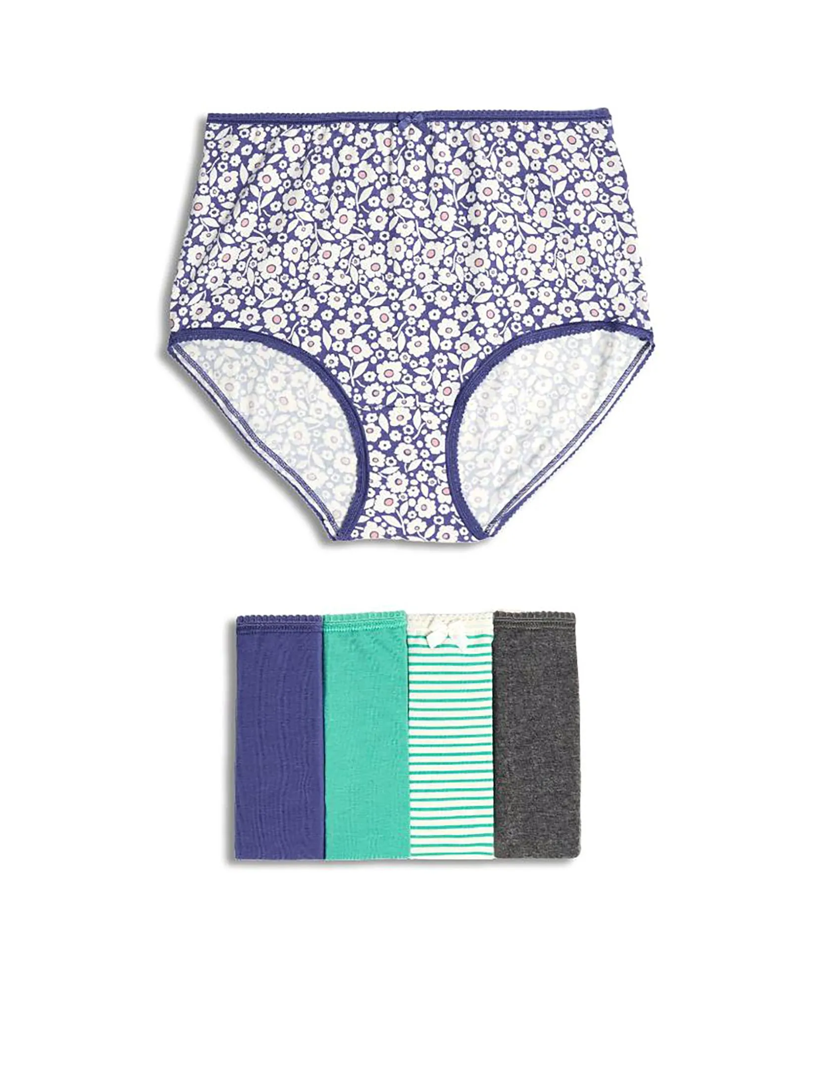 MARKS & SPENCER Women Full Briefs Cotton Lycra Print Pack 5 Pcs Multi-Color