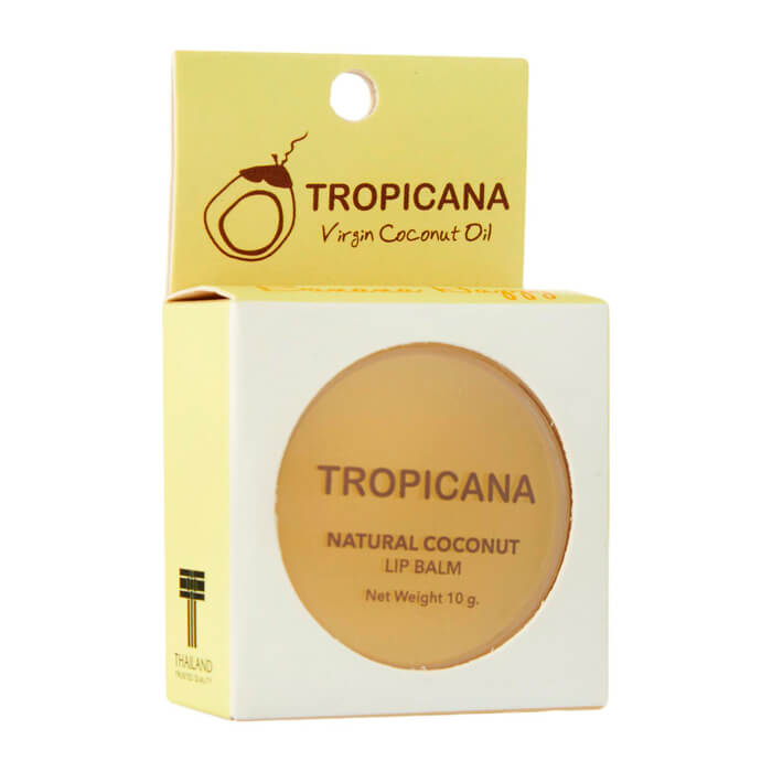 Бальзам для губ на кокосовом масле Tropicana 10 гр 3 аромата