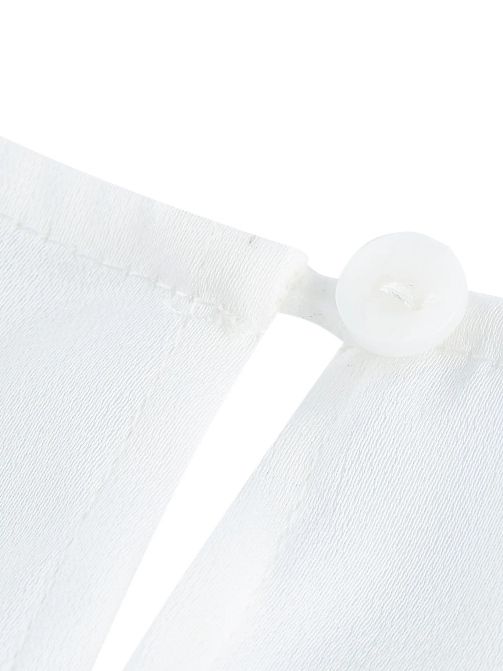 G2000 Women Clothing Satin Round Collar Ruffle Layered Long Sleeves Blouse Regular Fit - Off-White