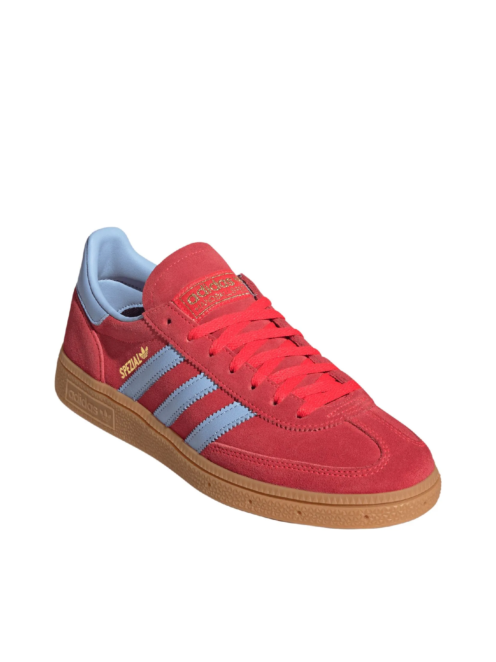 ADIDAS Women Sneakers Handball Spezial JR3607 Red / Lucid Red / Gum 1 / Glow Blue