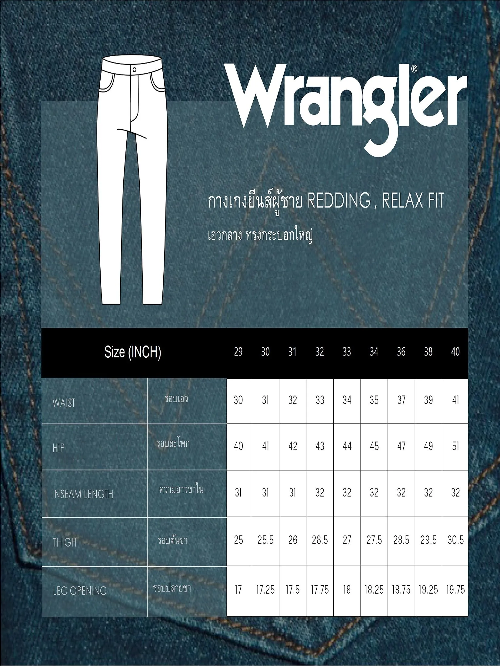 WRANGLER Men's Jeans Everyday with Wrangler Collection Mid Redding Fit Mid Indigo