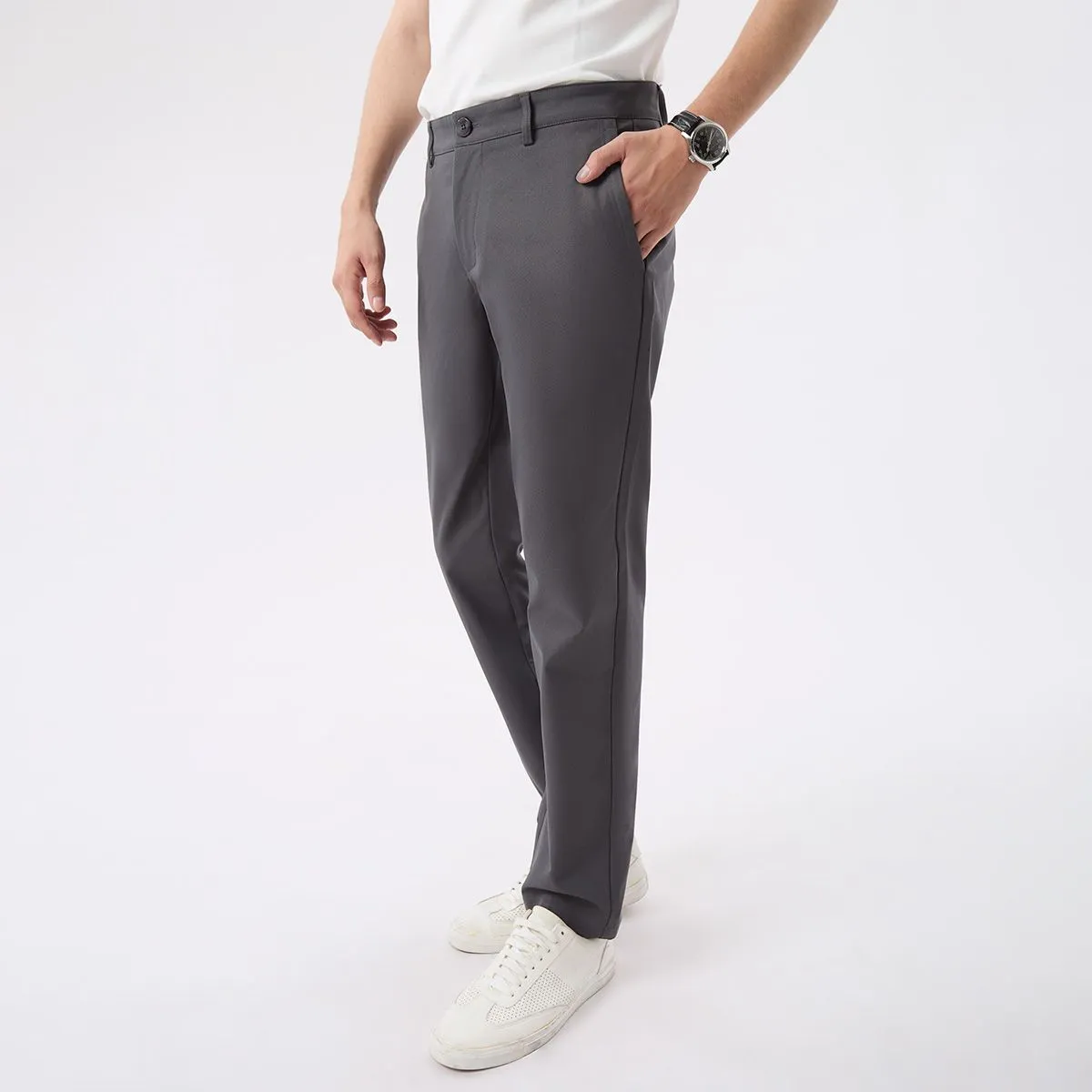 LTD Slim Fit Chino Pants Men Dark Grey