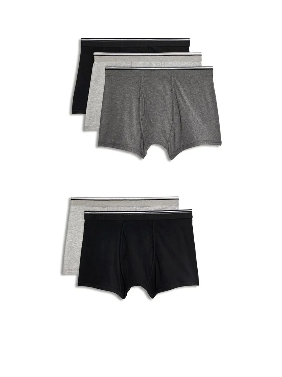 MARKS & SPENCER Men Trunks Pack Cotton Stretch Cool & Fresh Marl 5 pcs Grey Mix