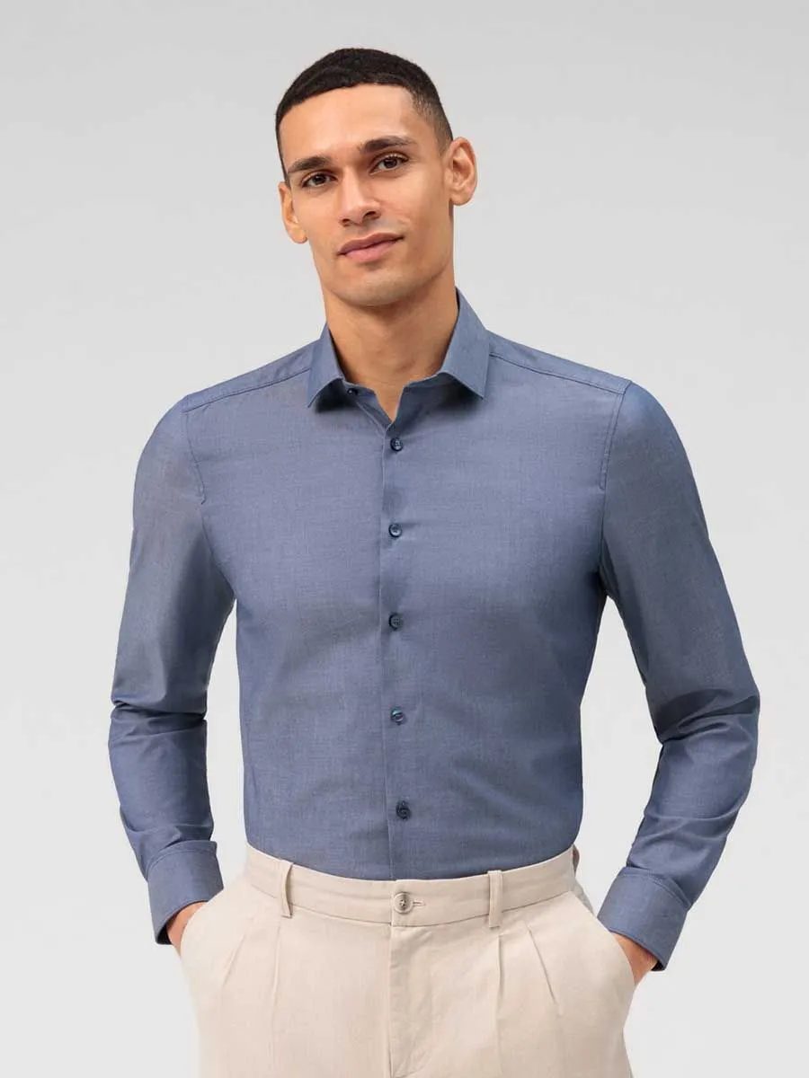 OLYMP MEN SHIRT LONG SLEEVES BUSINESS SHIRT BODY  FIT EASY IRON  NAVY BLUE