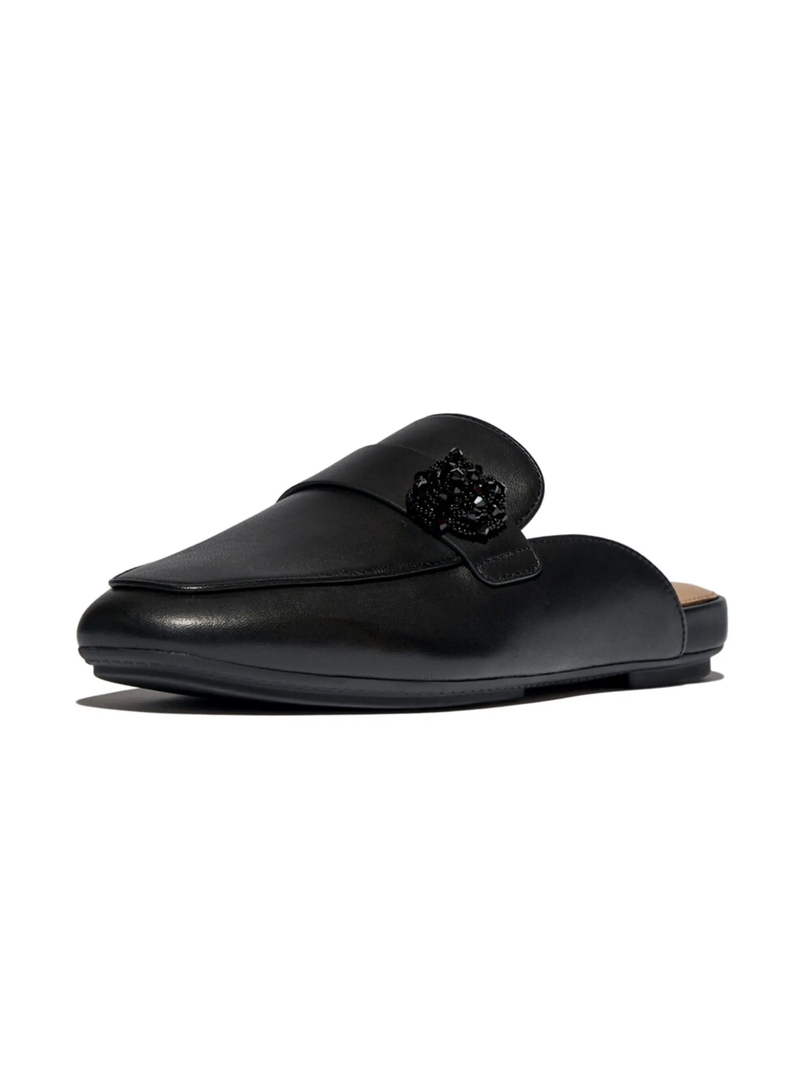 FitFlop™ WOMEN'S DELICATO BEADIE-BUTTON MULES BLACK
