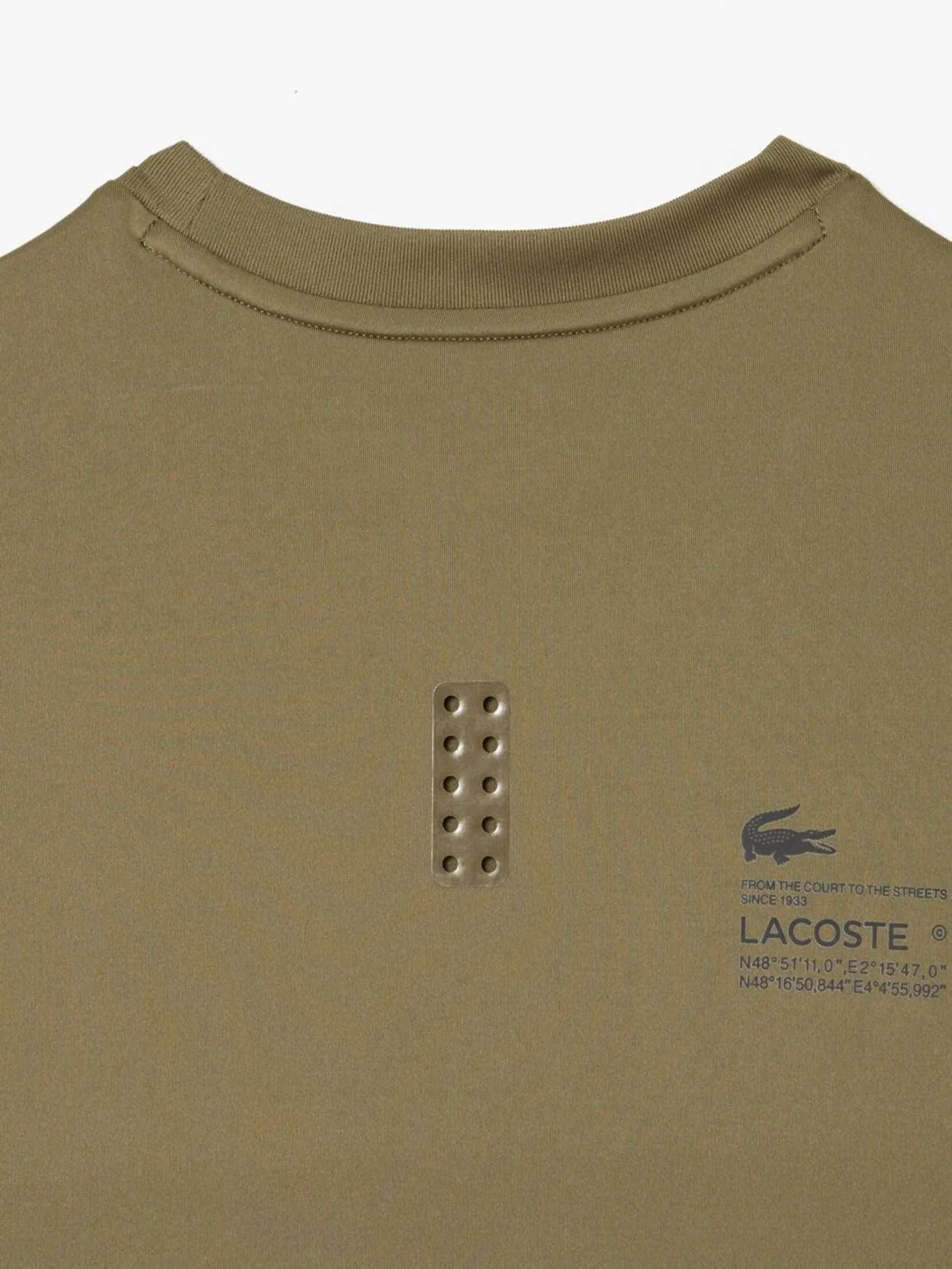 LACOSTE Slim Fit Stretch Jersey Sport T-shirt Green
