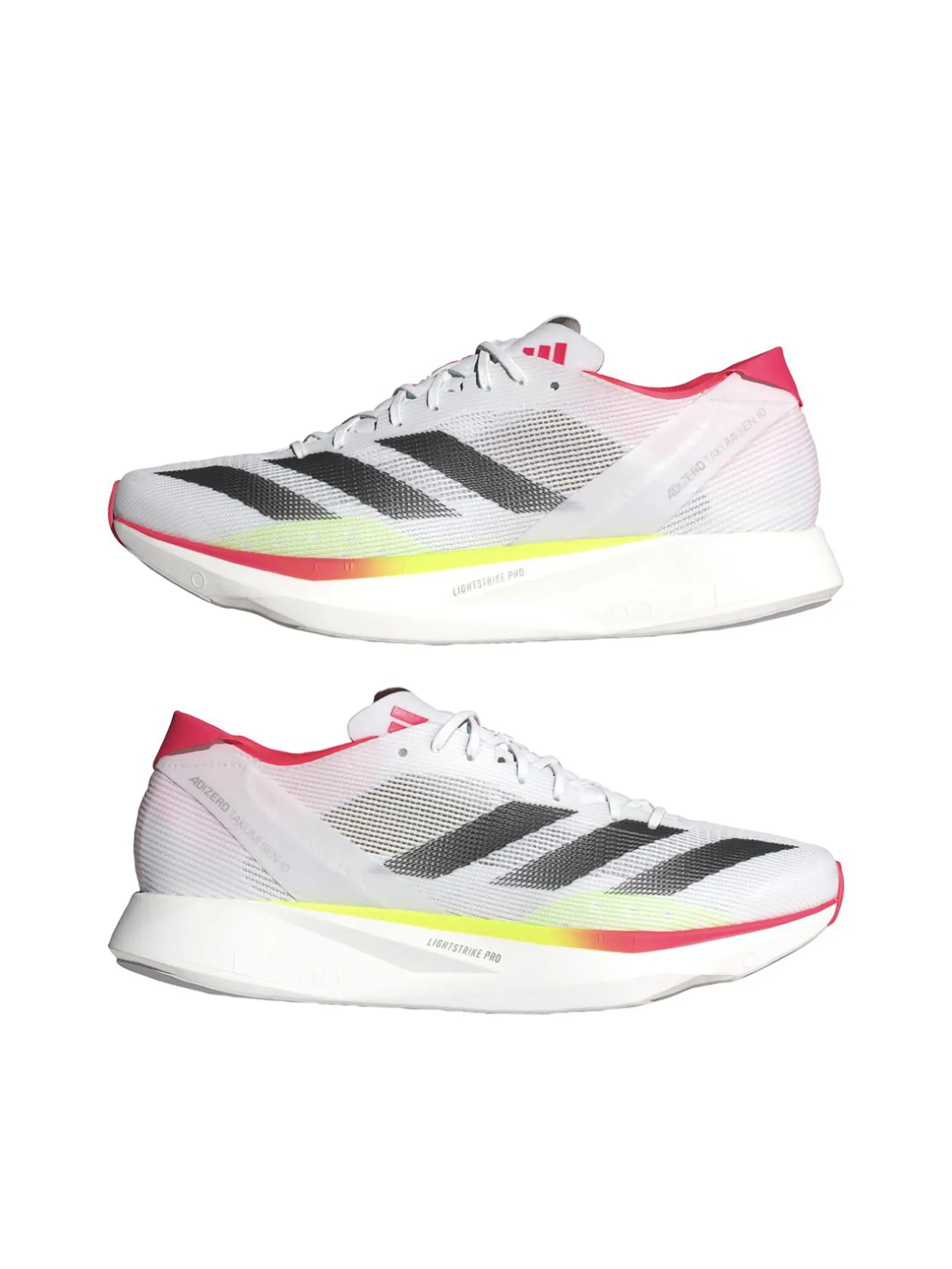 ADIDAS Men Running Shoes Adizero Takumi Sen 10 Cloud White / Core Black / Lucid Red