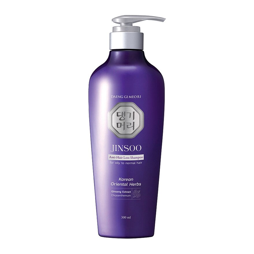 Daeng Gi Meo Ri Shampoo Jinsoo Anti Hair Loss 300 Ml. แชมพูลดผมขาดหลุดร่วง - Purple
