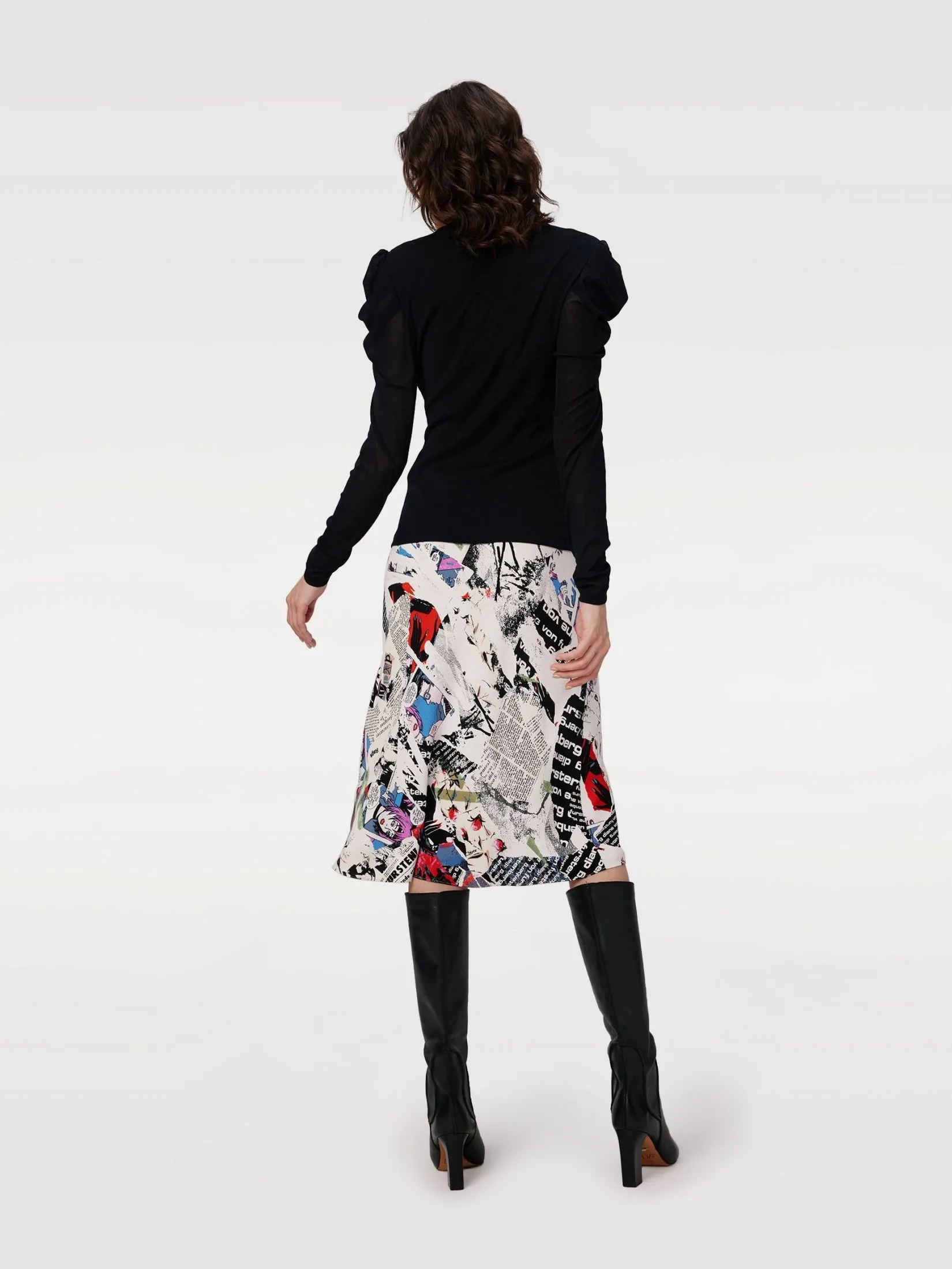 DIANE VON FURSTENBERG DVF MAE SKIRT POSTER GIRL