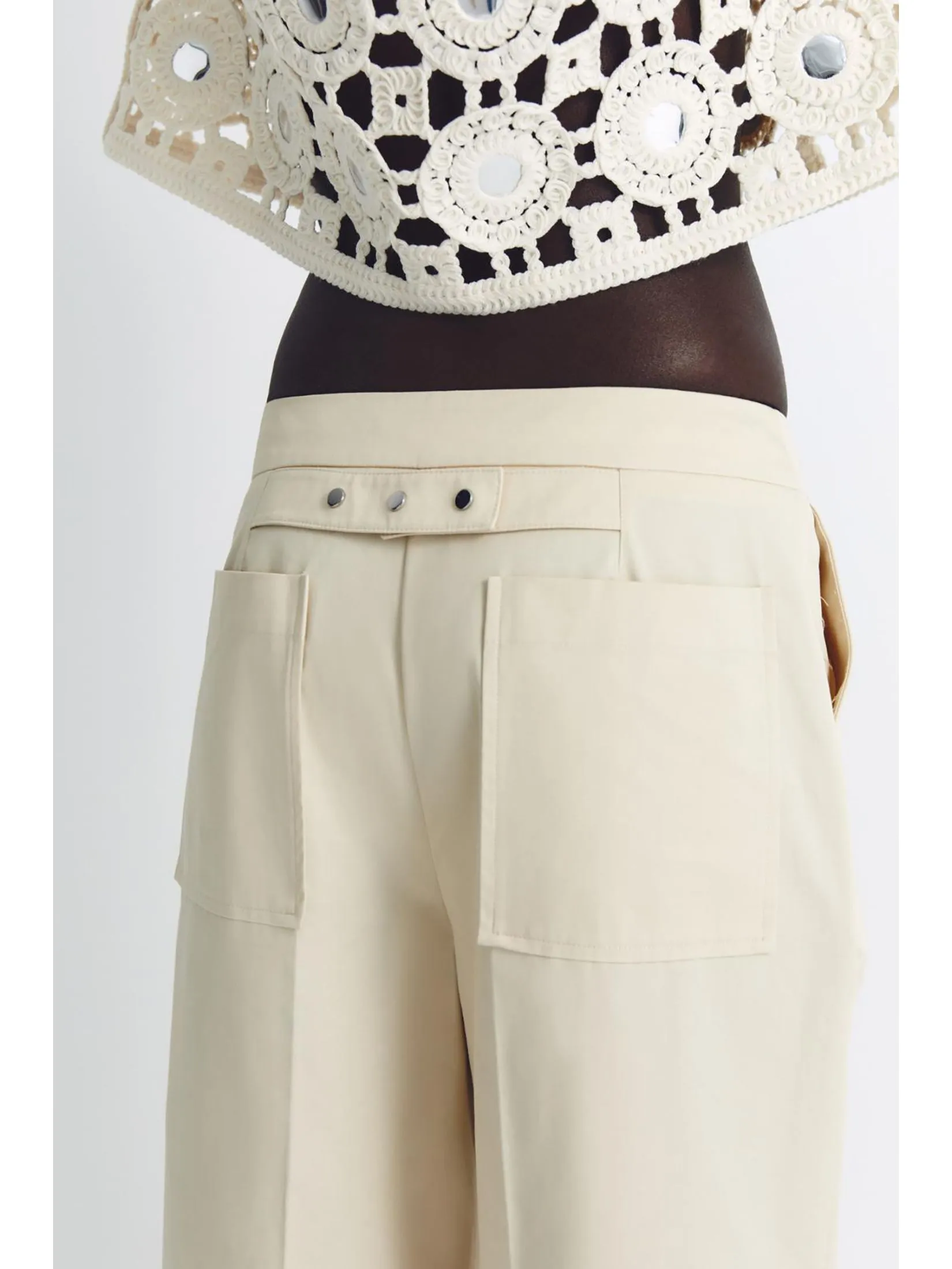 SFERA Women Pants Cotton Off White