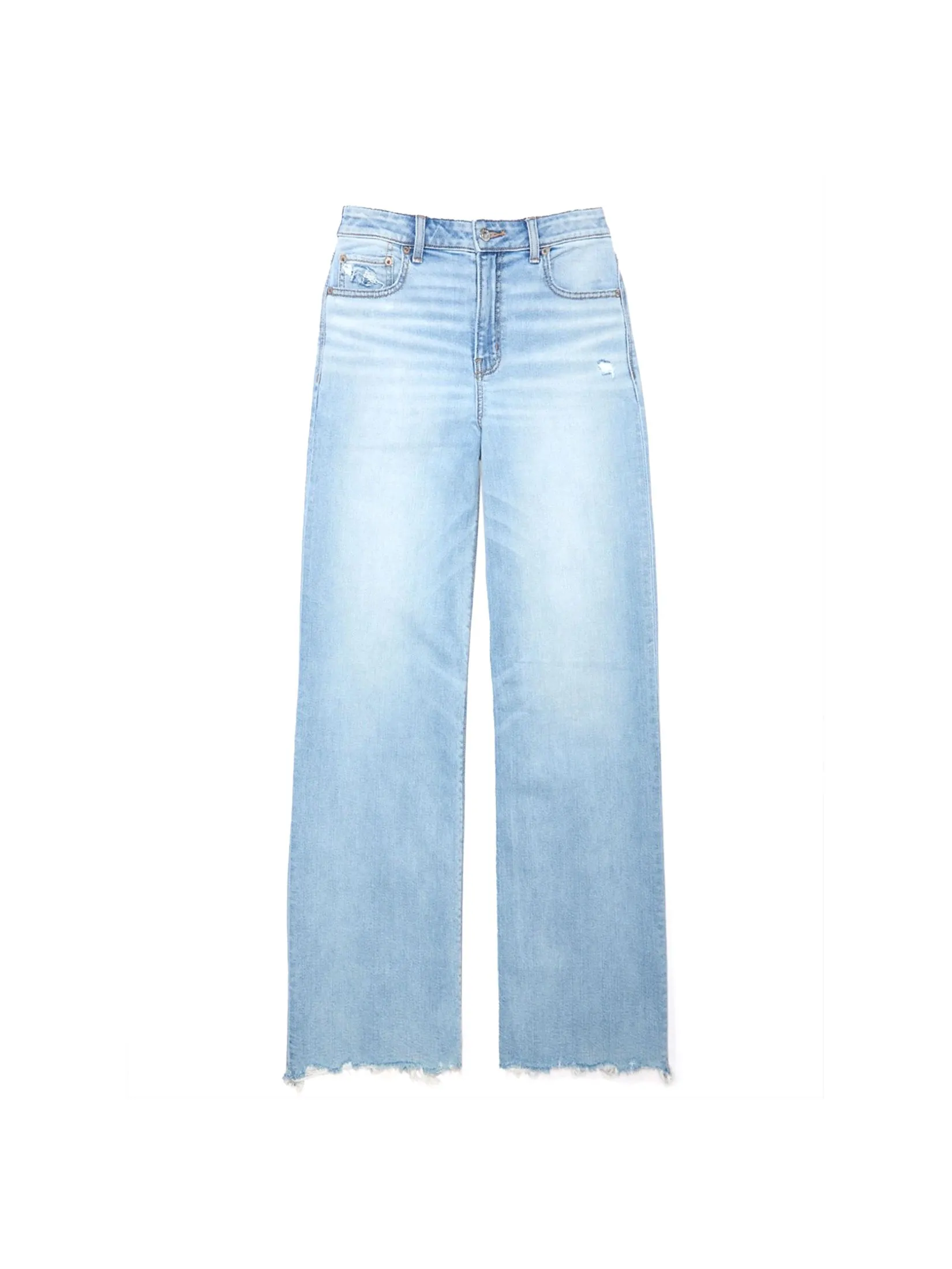 AMERICAN EAGLE WOMEN SHR BAGGY WIDE LEG 987 LIGHT VINTAGE