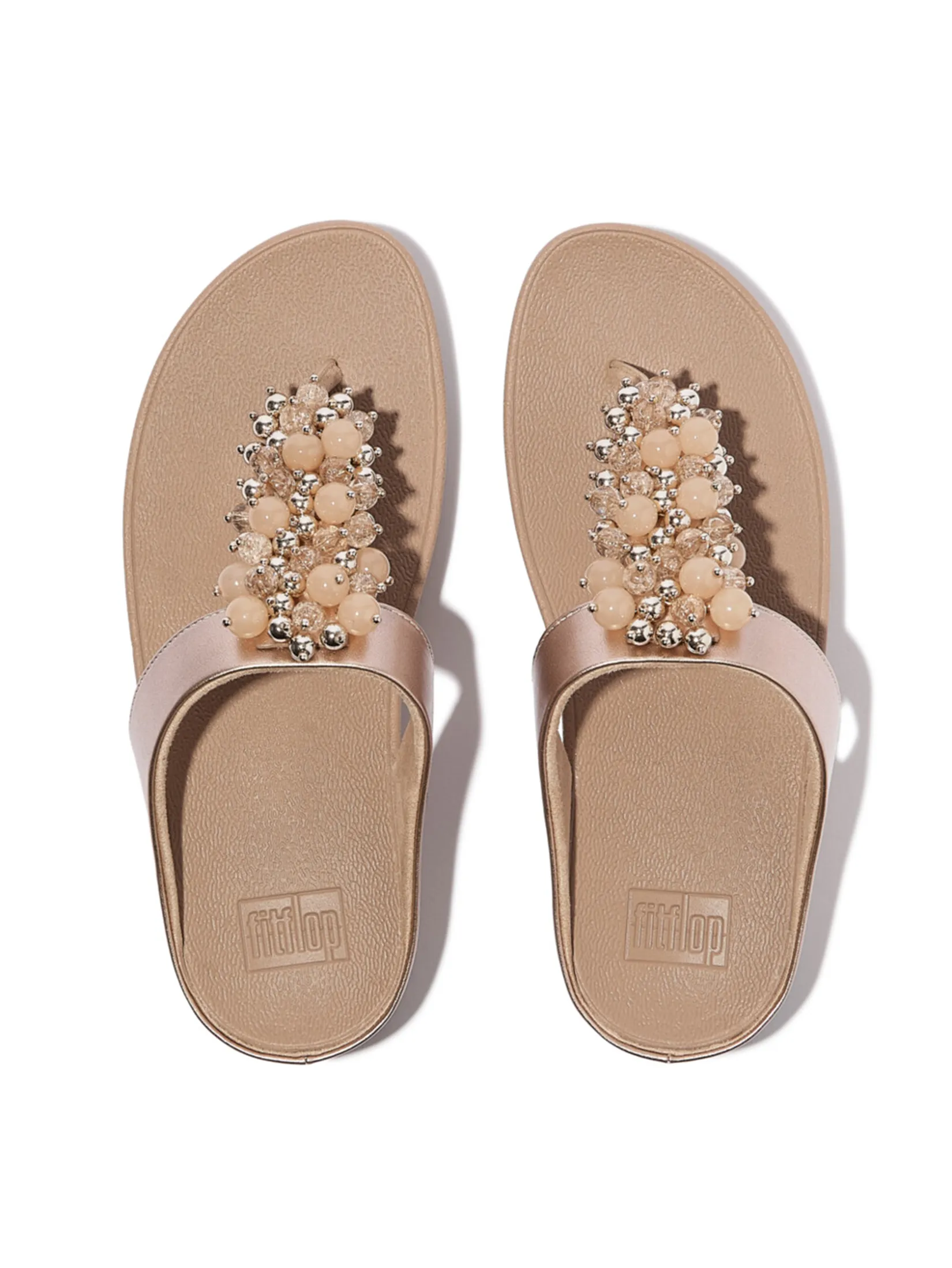 FitFlop™ WOMEN S FINO BAUBLE-BEAD TOE-POST BEIGE