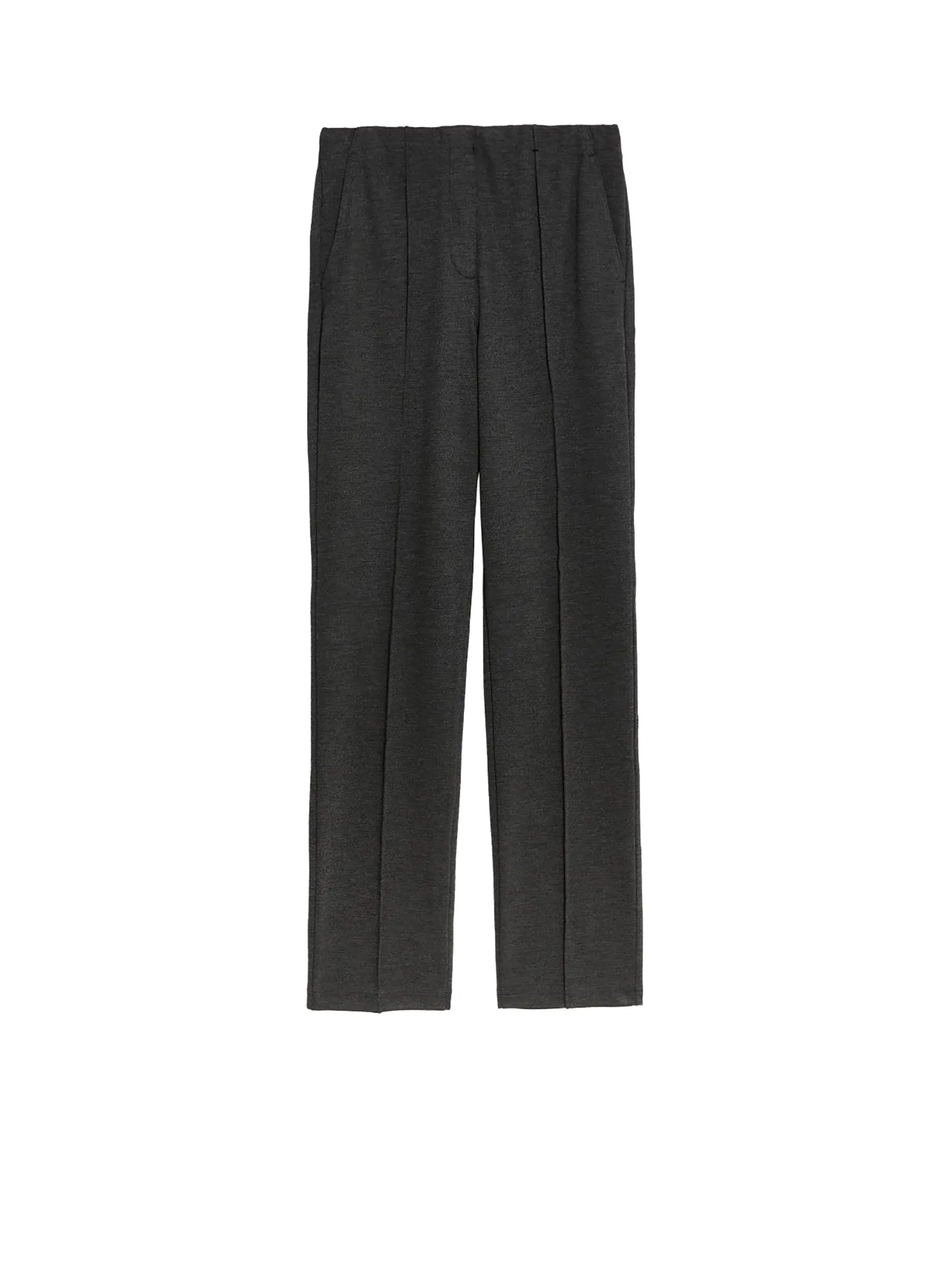 MARKS & SPENCER Women Straight Leg Trousers Jersey Twill
