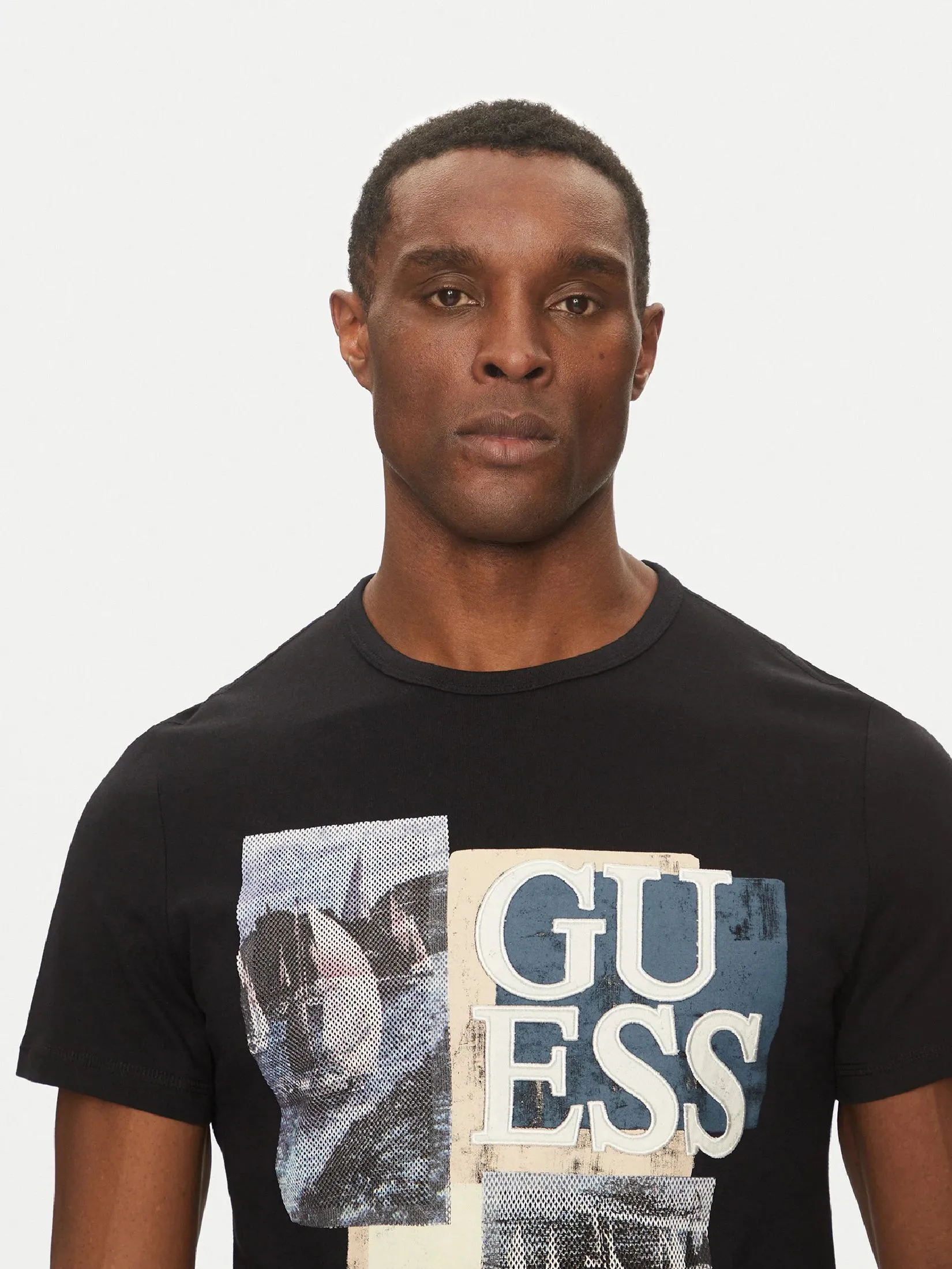 GUESS GUESS MEN Slim-fit Logo  T-Shirt  M5GI04I3Z14  -  Black