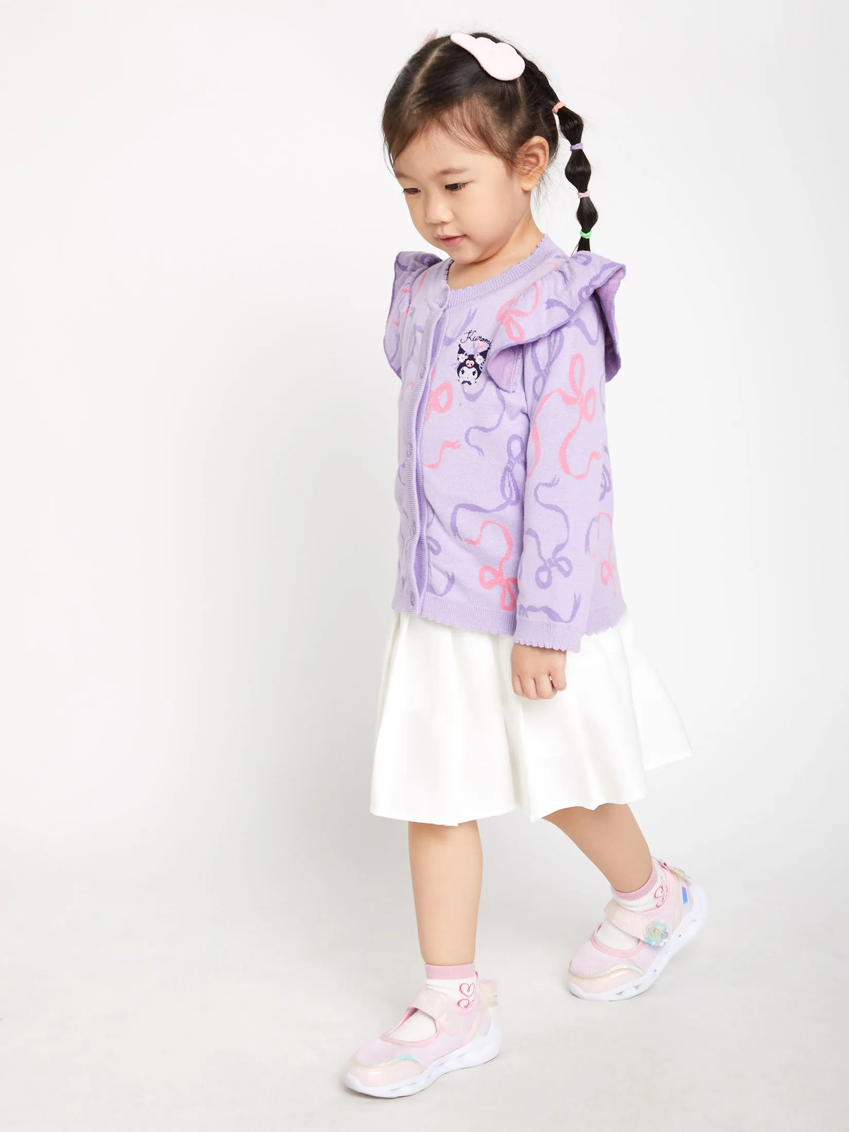 SANRIO Girl Toddler Cardigan Kuromi Purple