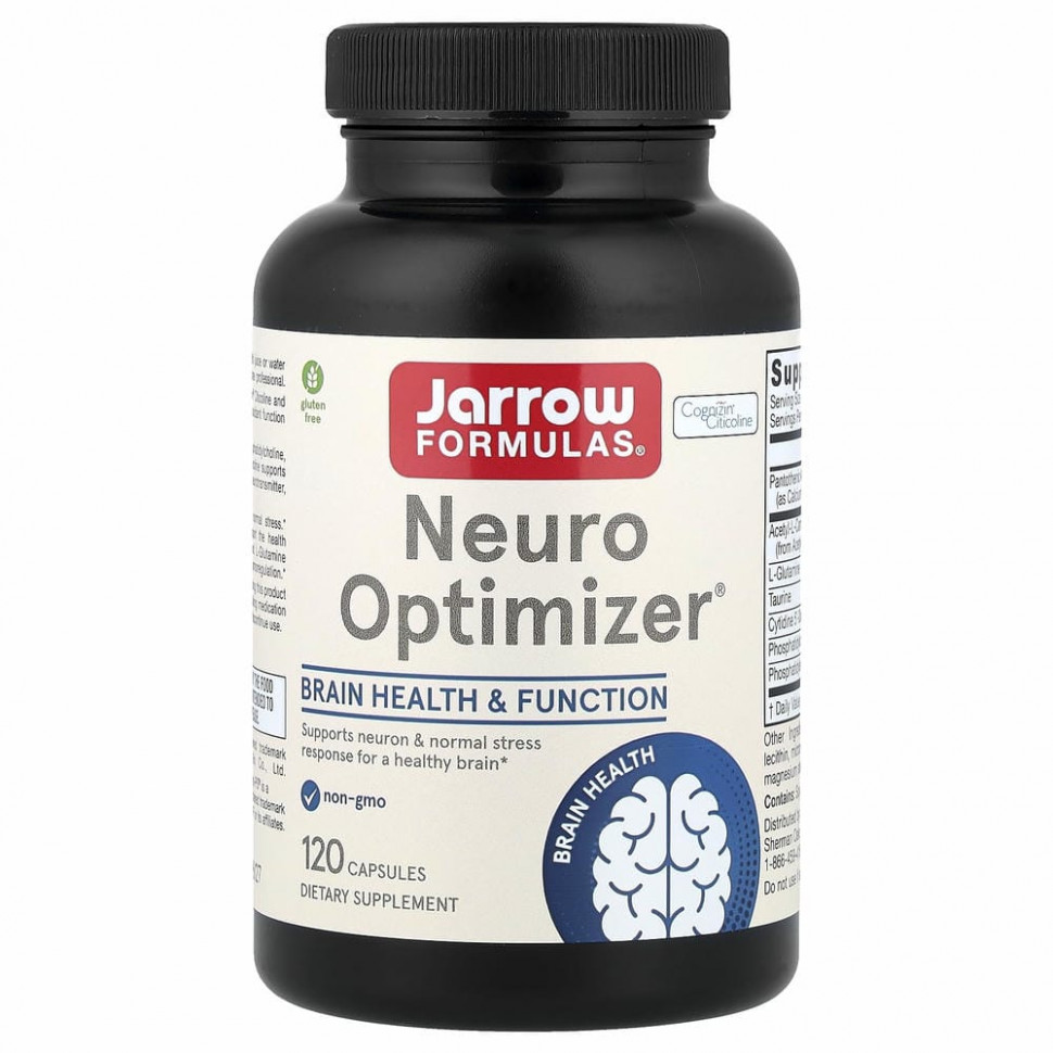 Jarrow Formulas, Neuro Optimizer, добавка для нормализации работы мозга, 120 капсул
