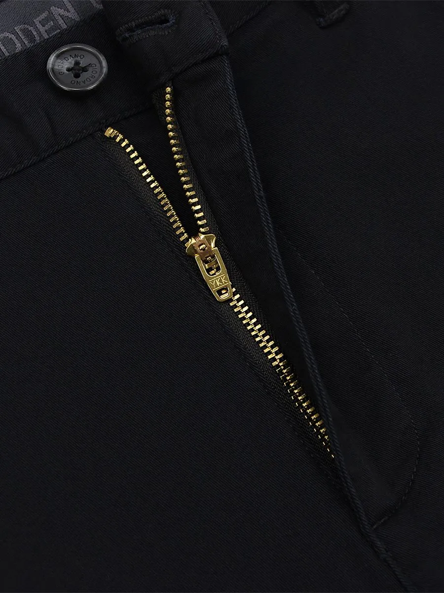 GIORDANO Men's Super Stretch Easy-Care Pants (180° Waistband) Signature Black