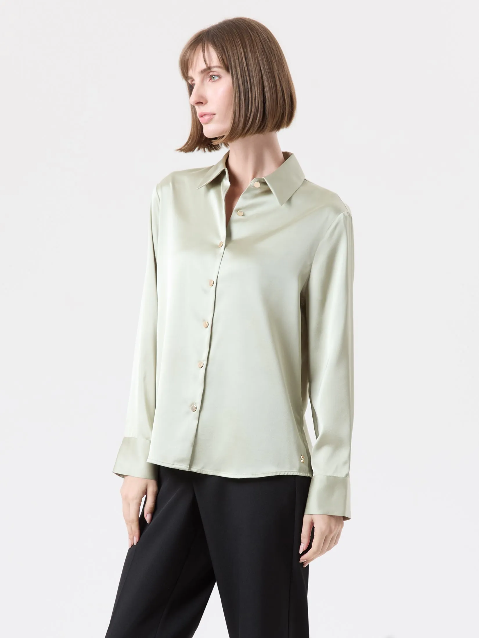 ESPADA Long Sleeve Shirt Woman Green