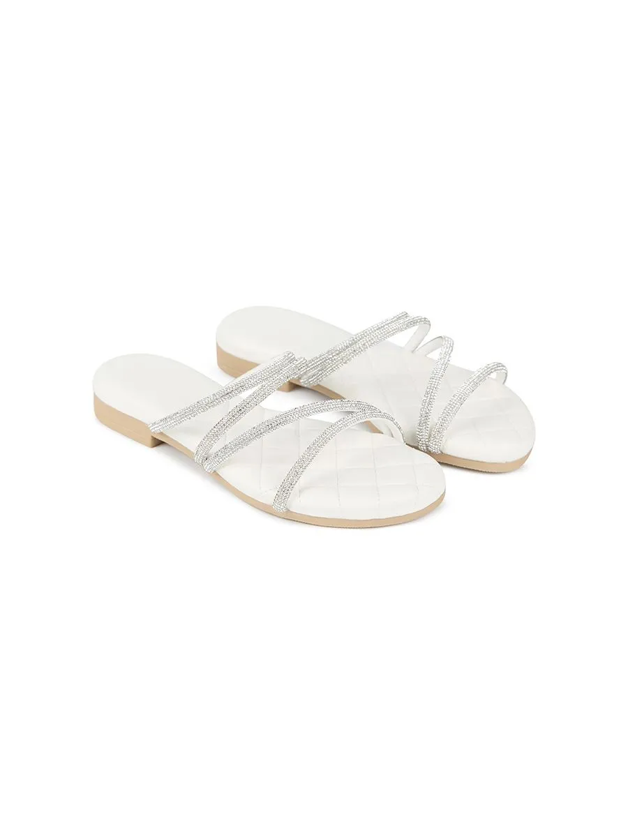 SHU WOWEN  DGB PALETTE SOFT SANDALS - WHITE CHOC