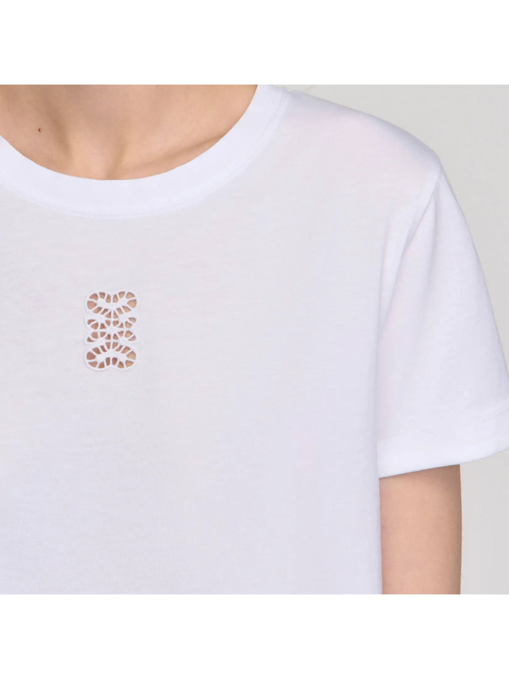 SANDRO Cotton T-Shirt with Embroidery