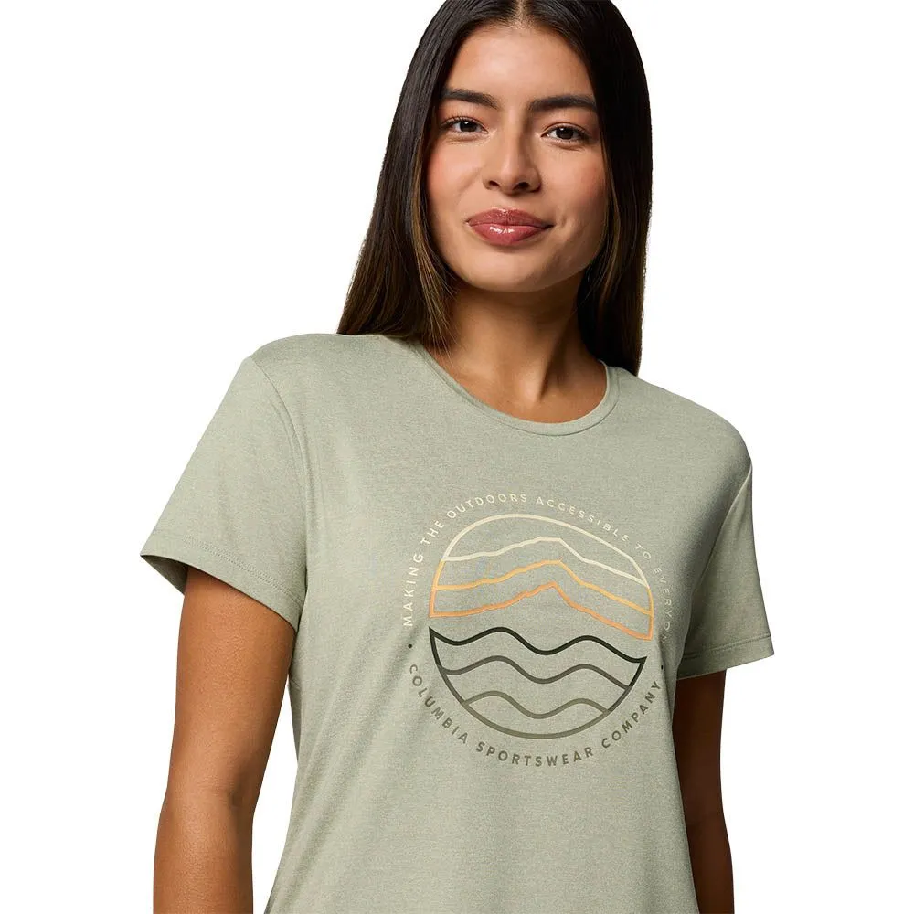 COLUMBIA Women T-Shirt Sloan Ridge™ Technical Graphic Green - CO399AP850EHTH