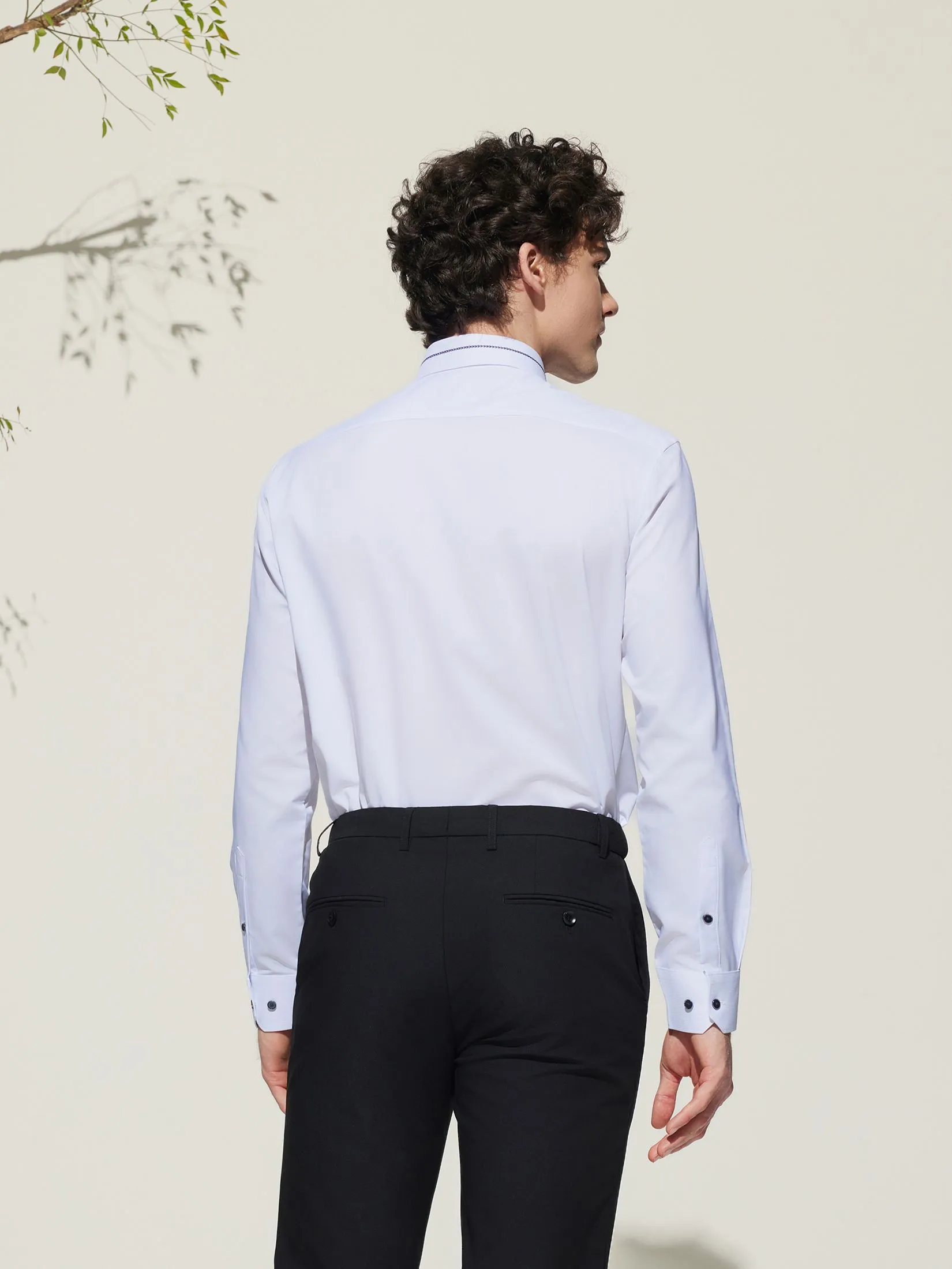 G2000 Men Clothing Non-Iron Dry Stripe Shirt  Smart Fit - 5112337200 - White