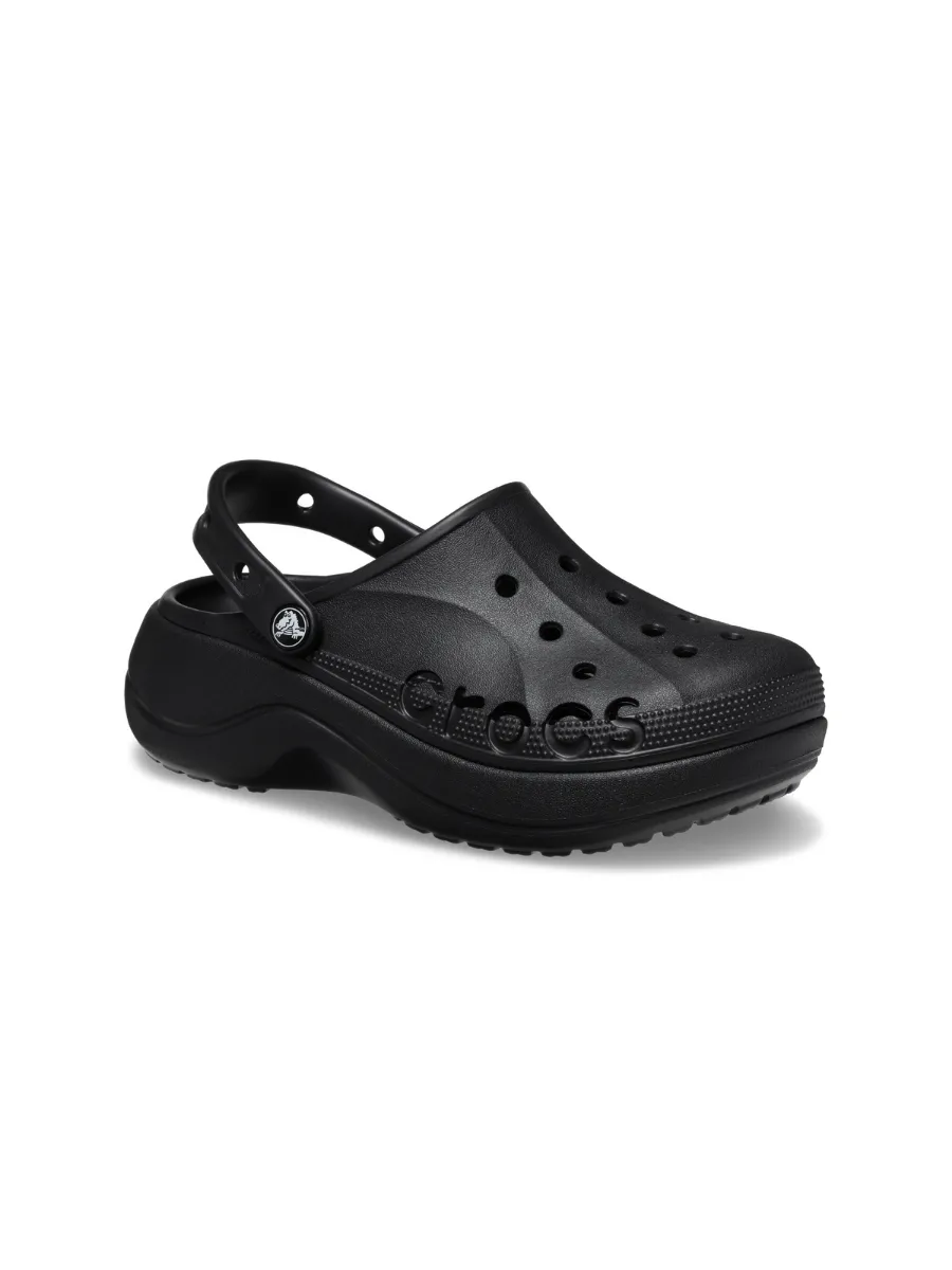 CROCS WOMEN'S CASUAL SHOES BAYA PLATFORM CLOG - BLACK