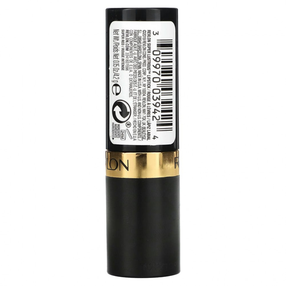 Revlon, Super Lustrous, губная помада, крем, 775 супер красный, 4,2 г (0,15 унции)