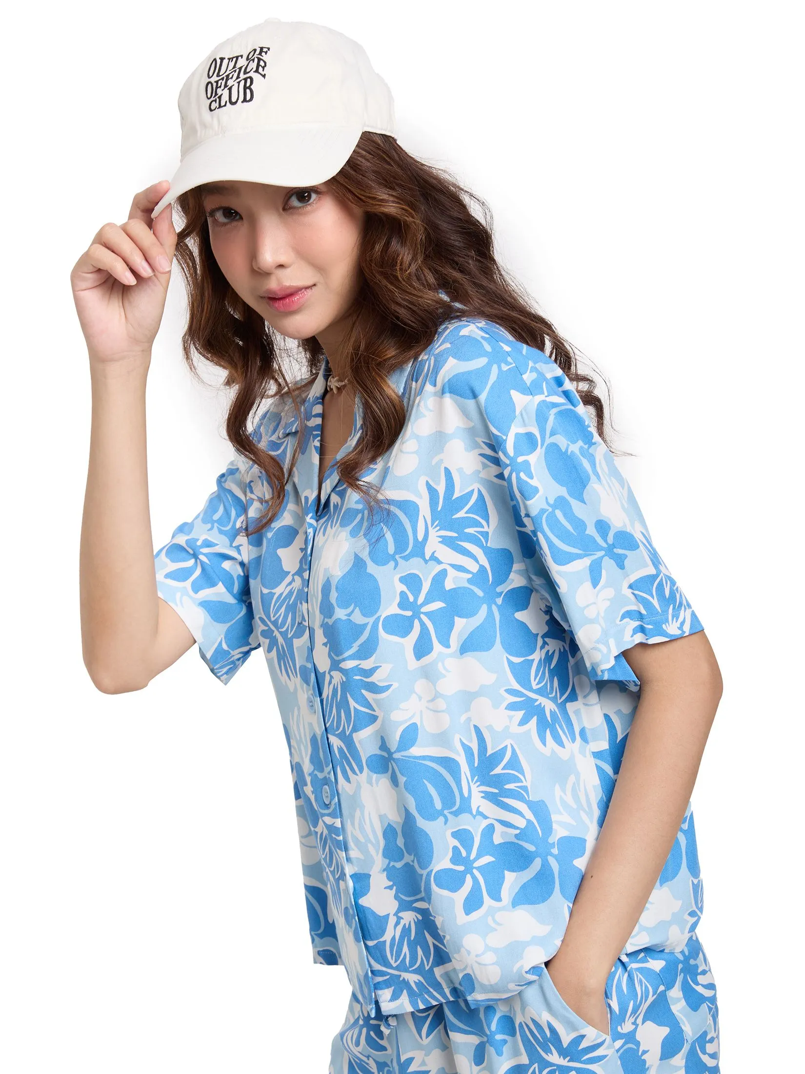 DEFRY 01 Women Shirt Short Sleeves 2503BSSW042 Blue