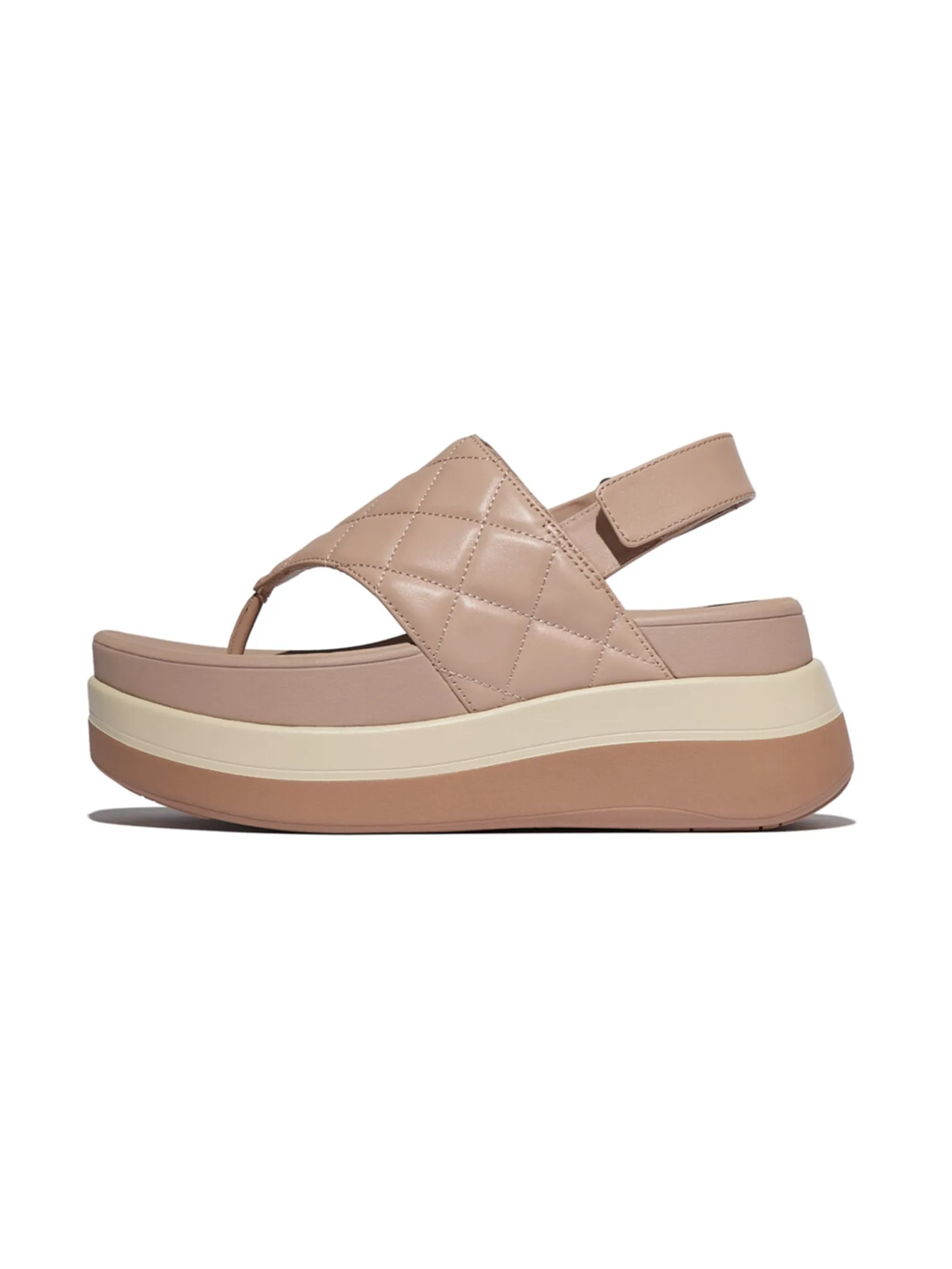 FitFlop™ WOMEN S F-MODE STACK QUILTED B/STRAP BEIGE