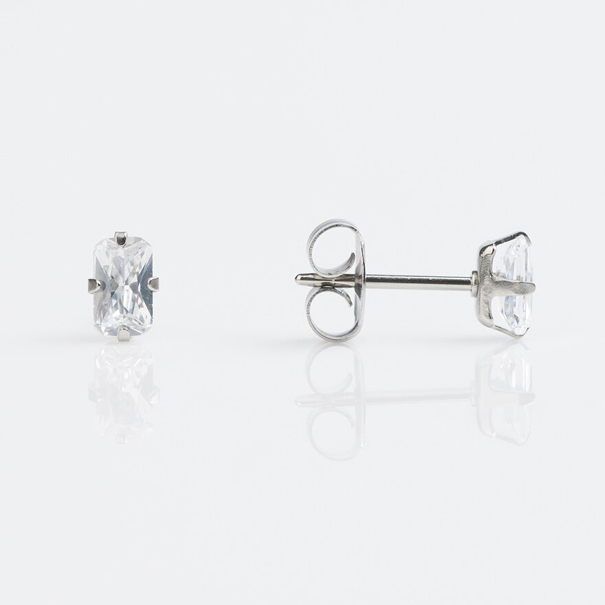 Studex Sensitive Sterilized For Sensitive Ear Stainless 5x3mm Cubic Zirconia