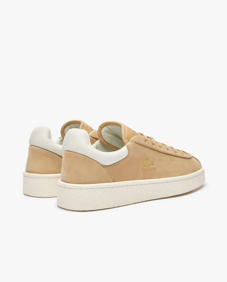 LACOSTE Women’s Baseshot Premium Leather Trainers Beige