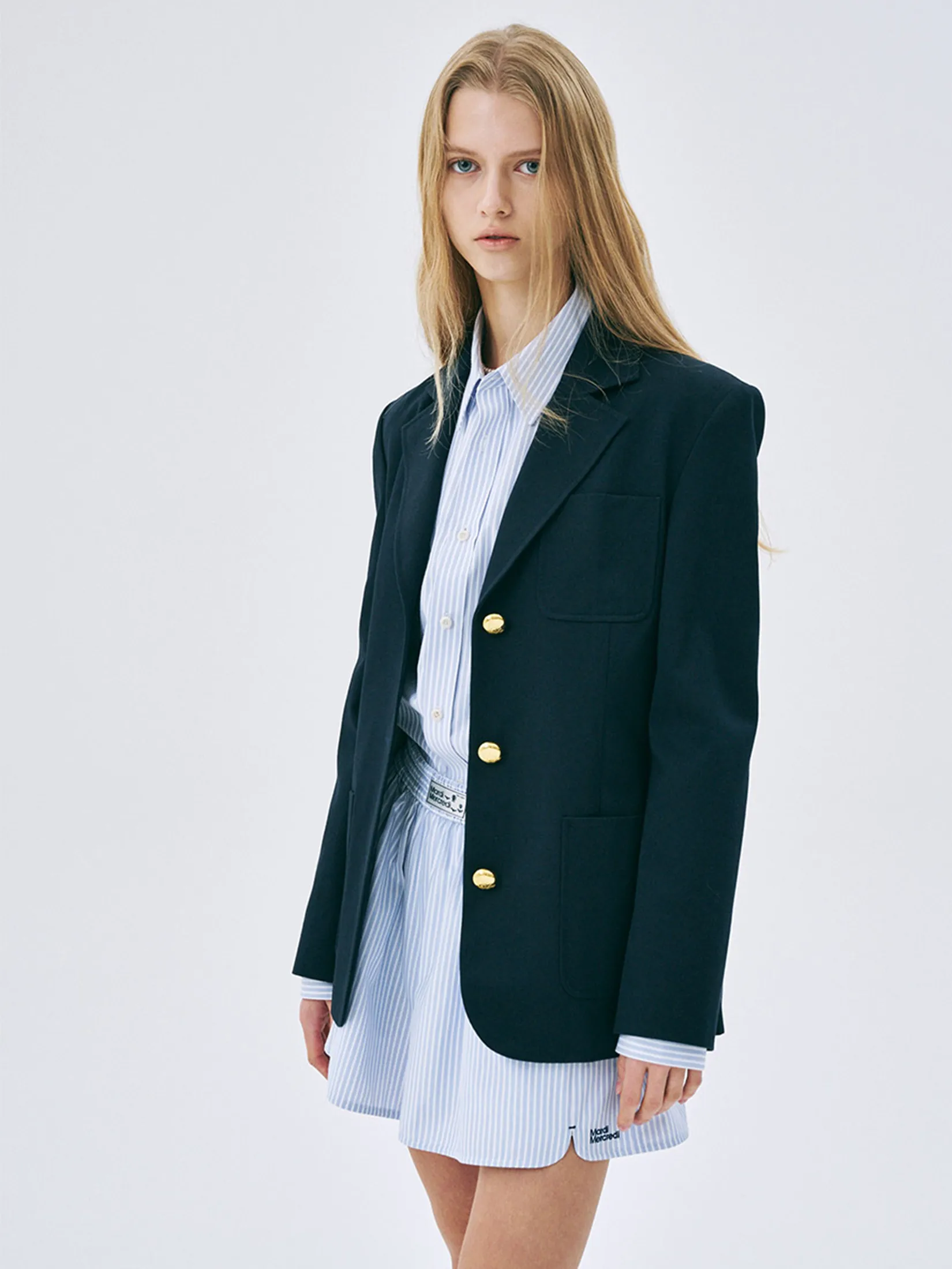 MARDI MERCREDI Classic Single Jacket Navy