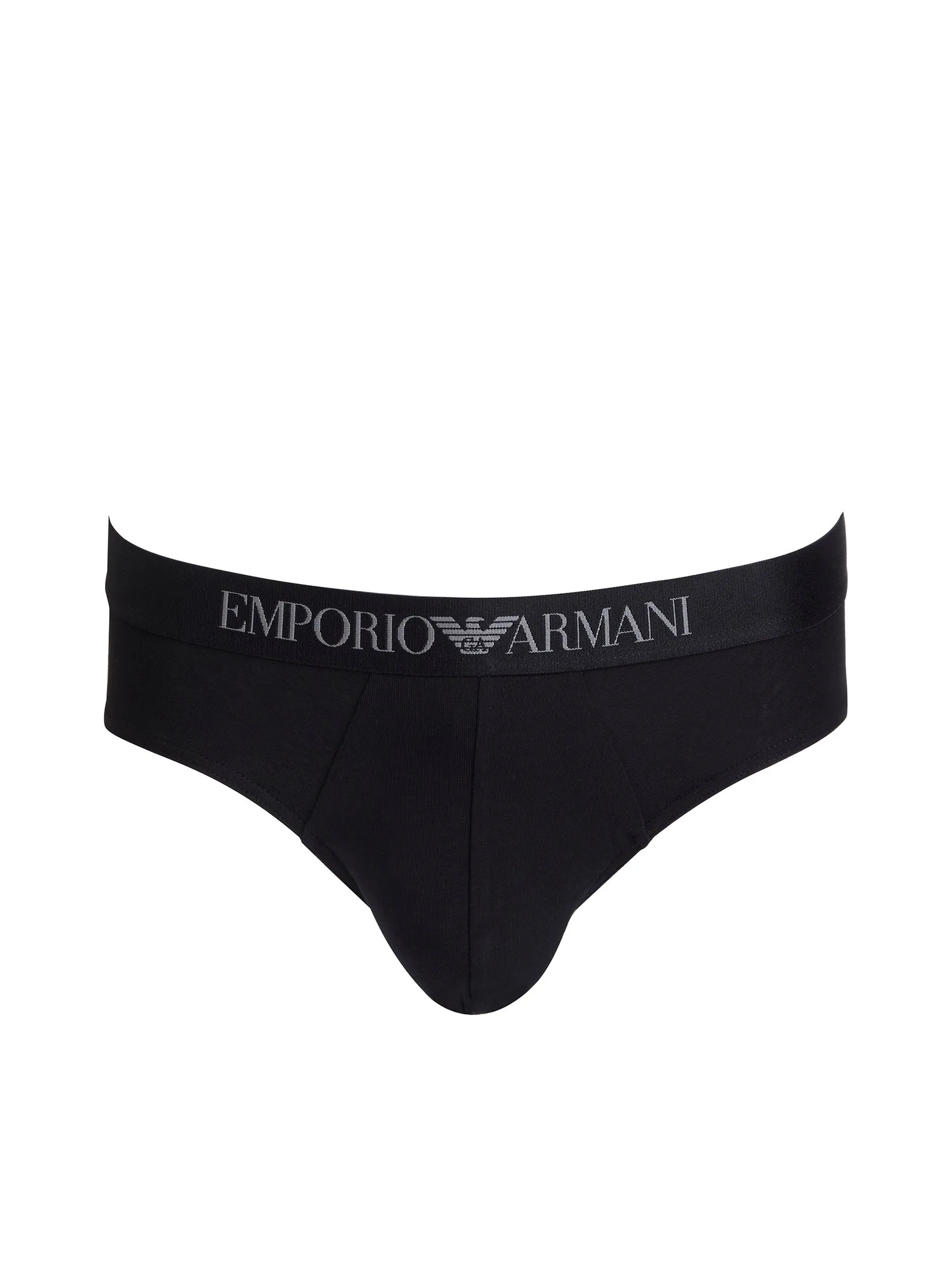 EMPORIO ARMANI Men Brief 2 Pack FW25 MC271 Blk Eagle Check/Blk