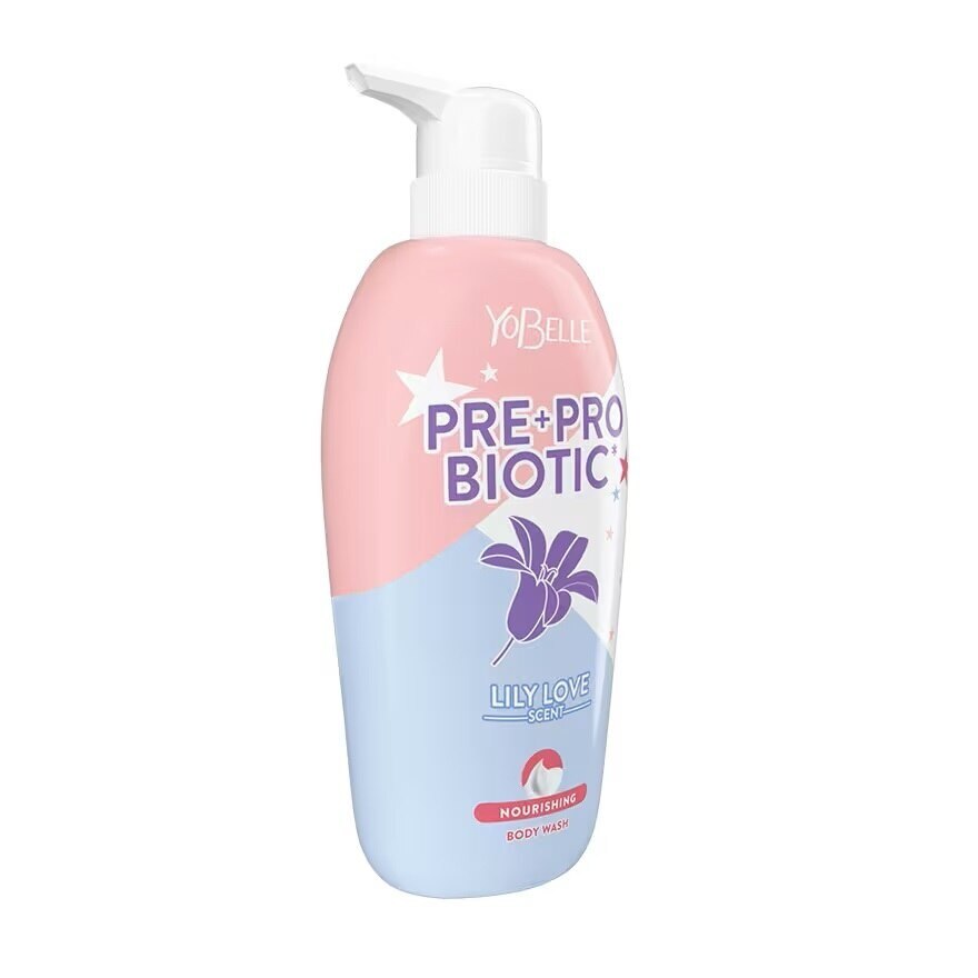 Yobelle Body Wash Pre Pro Biotic Lily Love 400 Ml. ครีมอาบน้ำ ฟองวิปครีม