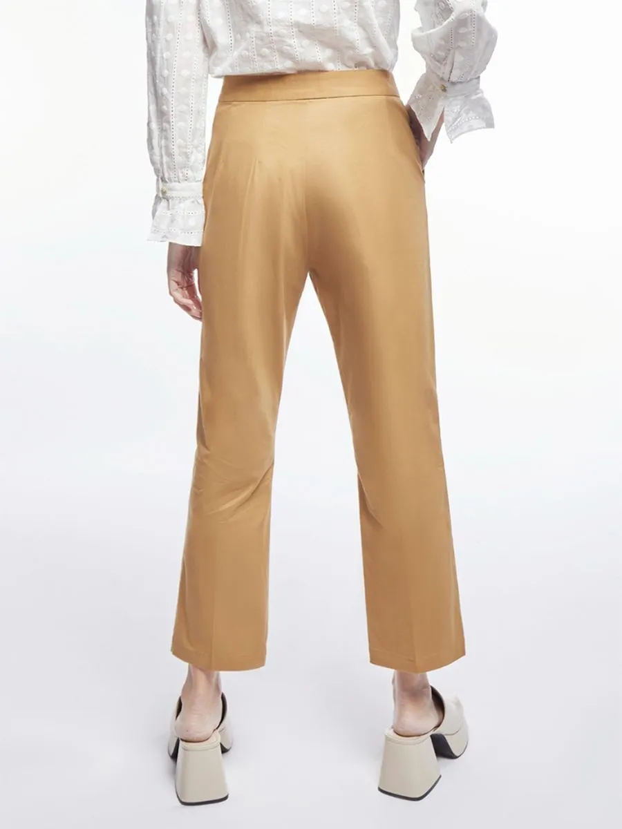 EP Slim Fit Long Pants Women Mid Brown