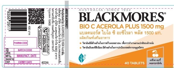 Blackmores Bio C Acerola Plus 1500 mg40Tab