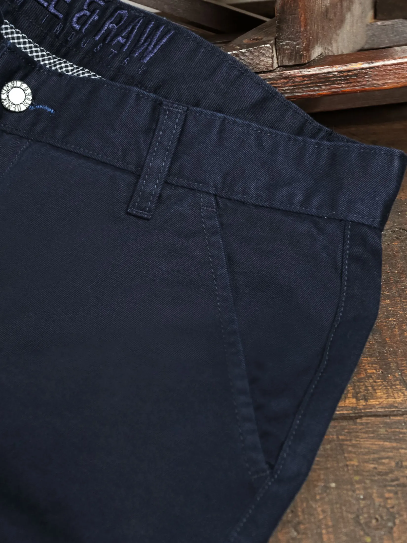 SIMPLE&RAW Timber Chino Pants Sk814 Navy Blue