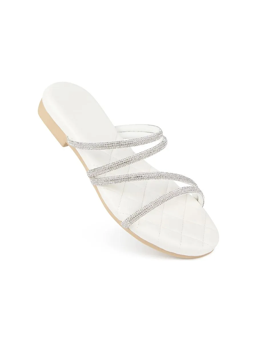 SHU WOWEN  DGB PALETTE SOFT SANDALS - WHITE CHOC