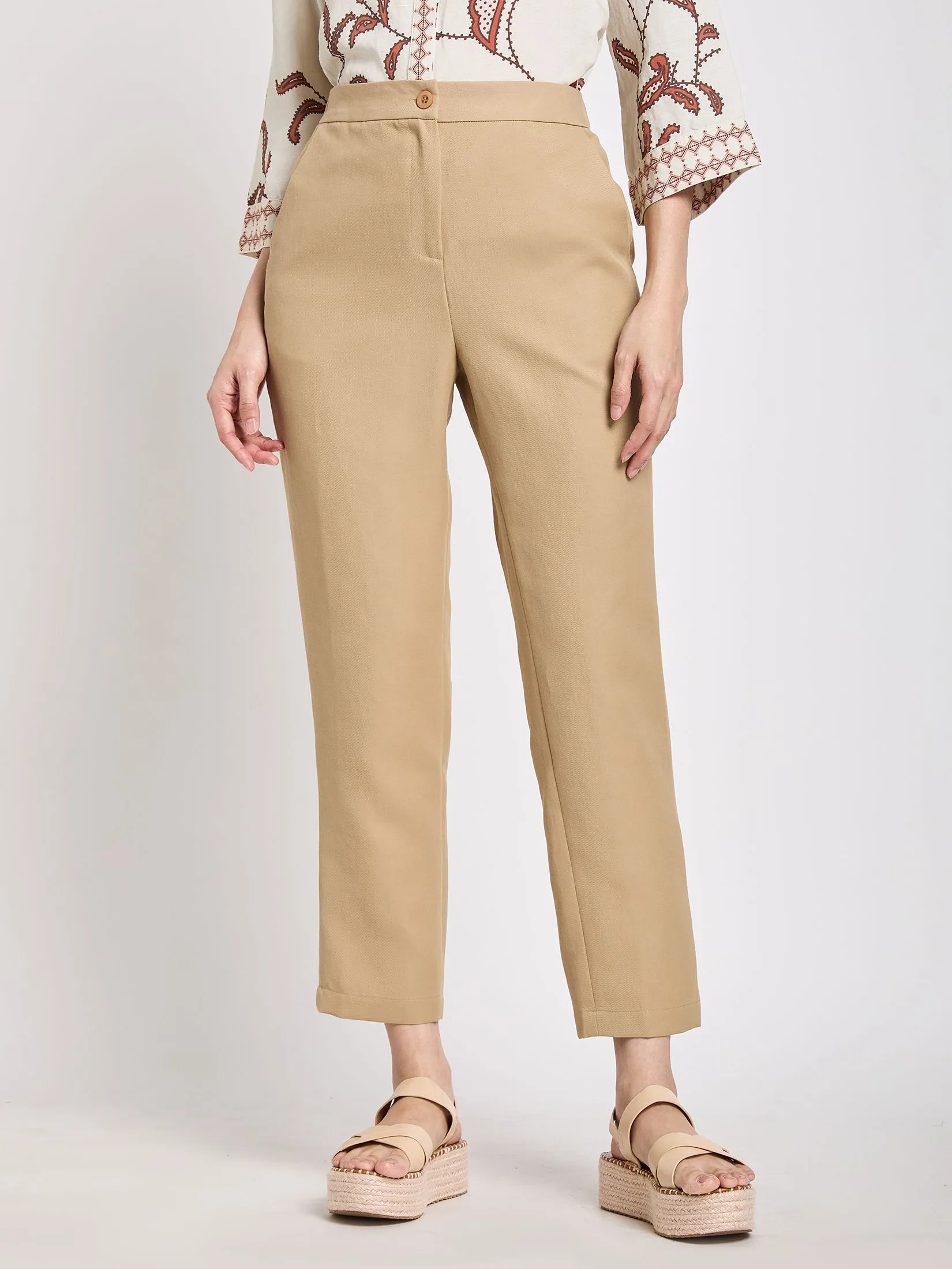 ESTIMATE Women Pants Casual Solid Color