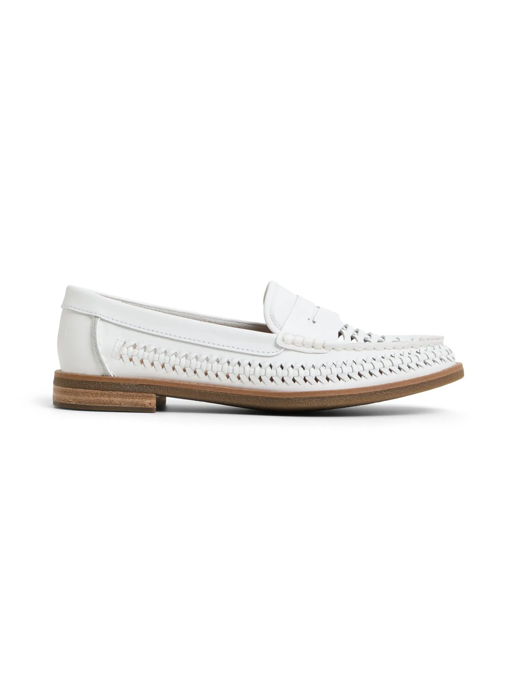 SPERRY WOMEN WHITE WOVEN SEAPORT PENNY