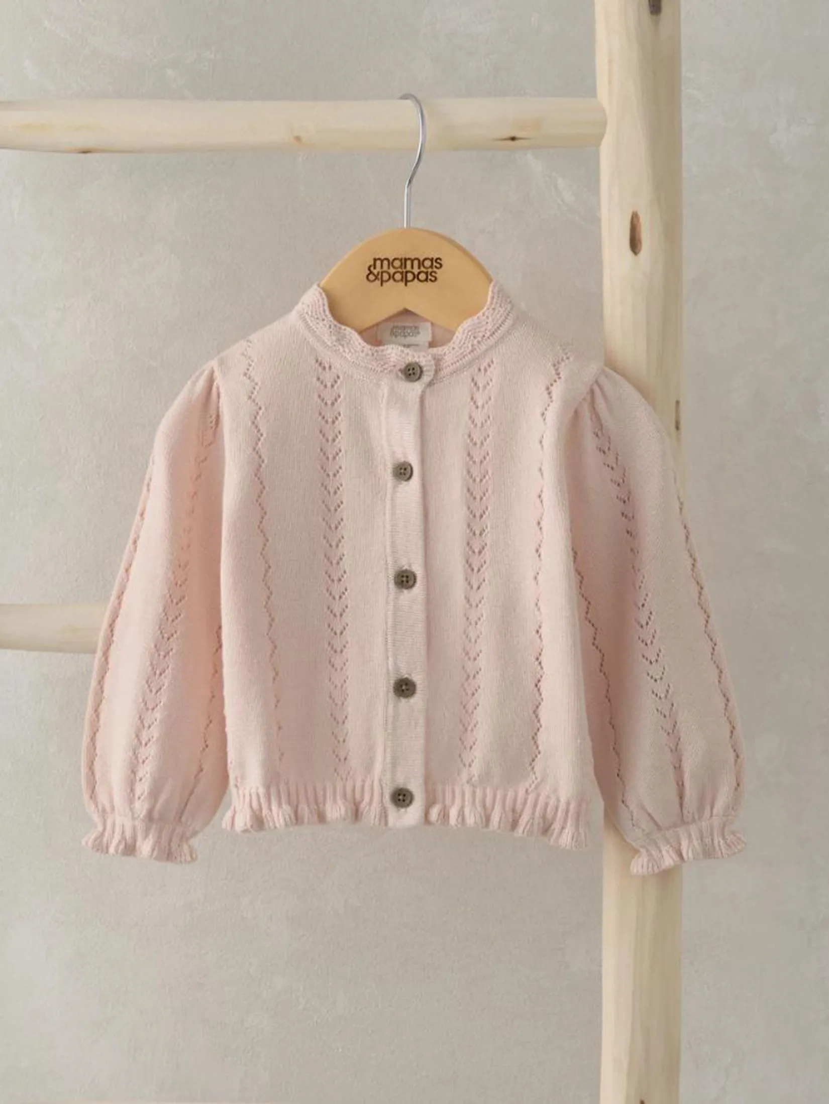 MAMAS & PAPAS Girl Infant Knitted Cardigan Peach