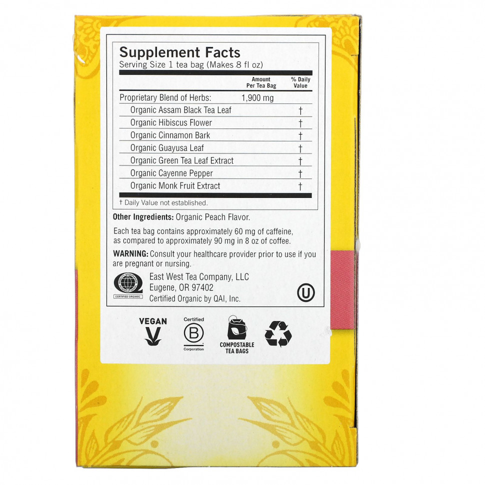 Yogi Tea, Spicy Hibiscus Positive Energy, 16 чайных пакетиков, 32 г (1,12 унции)