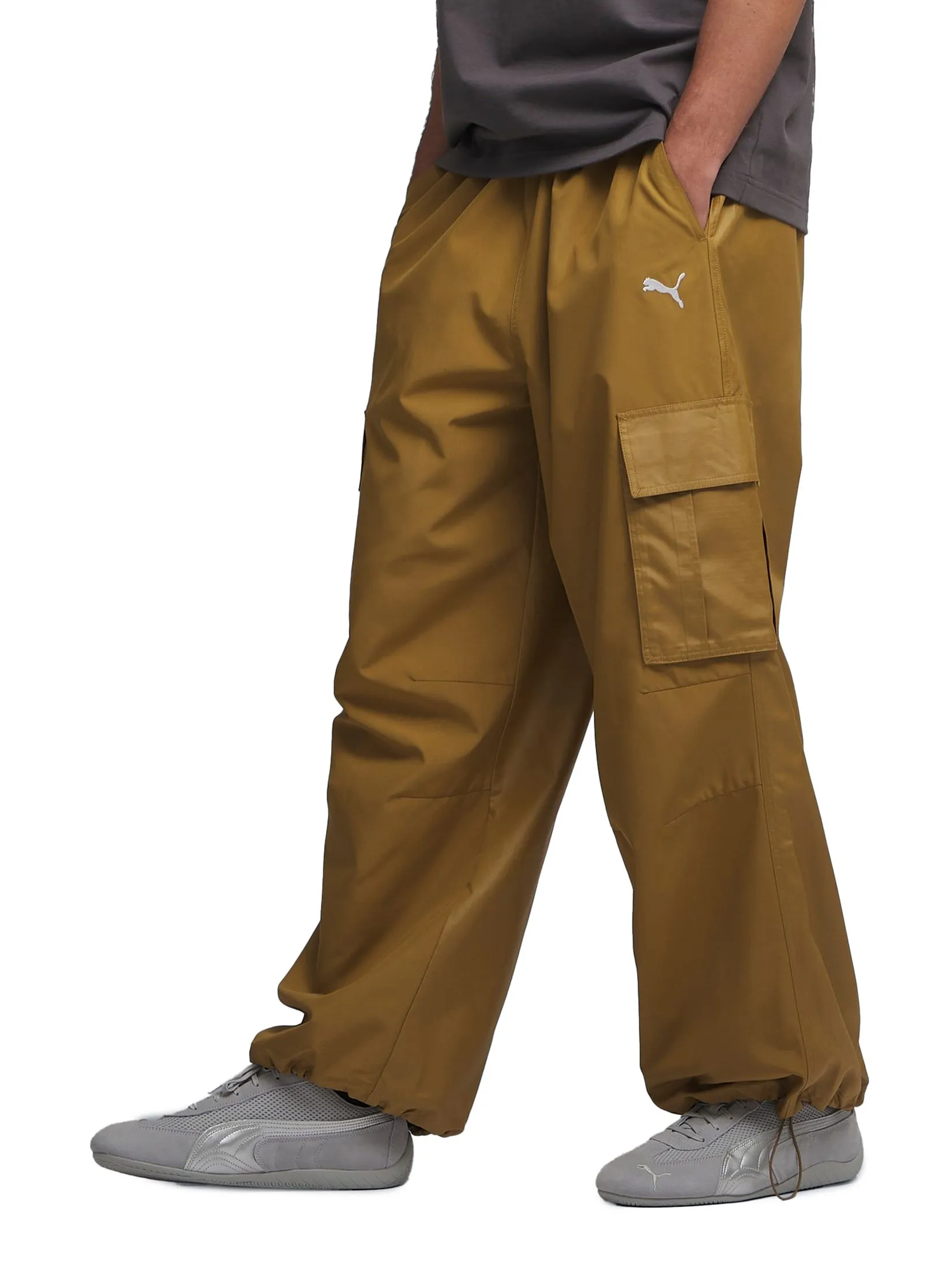 PUMA Men Cargo Pants Wardrobe Essentials Woven Honey Butter