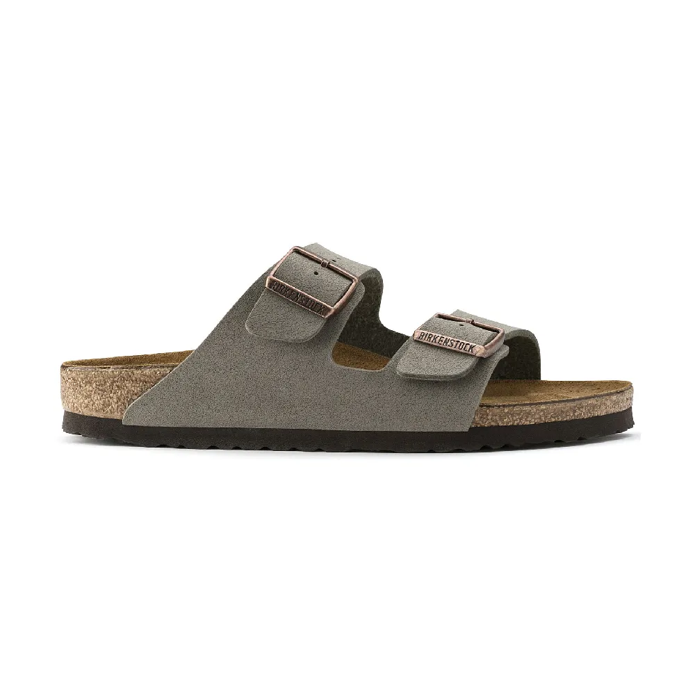 BIRKENSTOCK UNISEX SANDALS ARIZONA BIRKO-FLOR NUBUK STONE