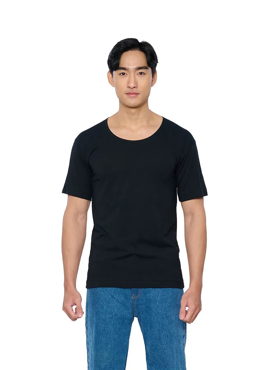 DOUBLE GOOSE Black Double Goose Scoop Neck T-Shirts Classic Pack 3.