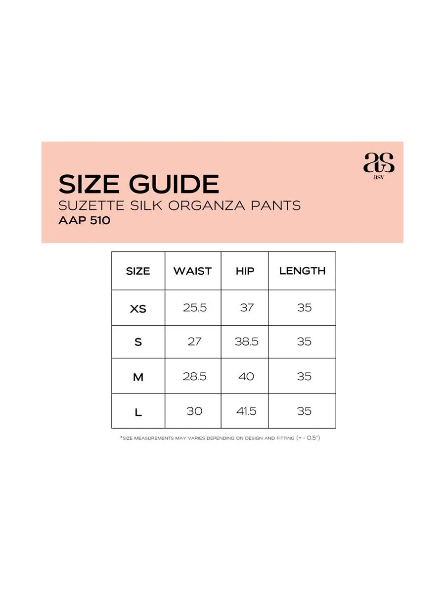 ASV (RS24) Suzette Silk Organza Women Pants White