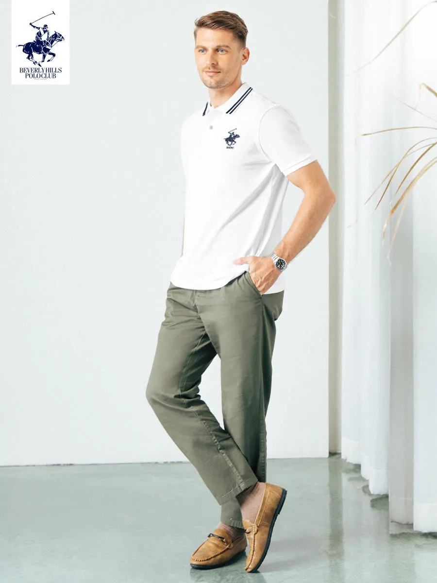 BEVERLY HILLS POLO CLUB White Men Polo Shirts Model BN2V006