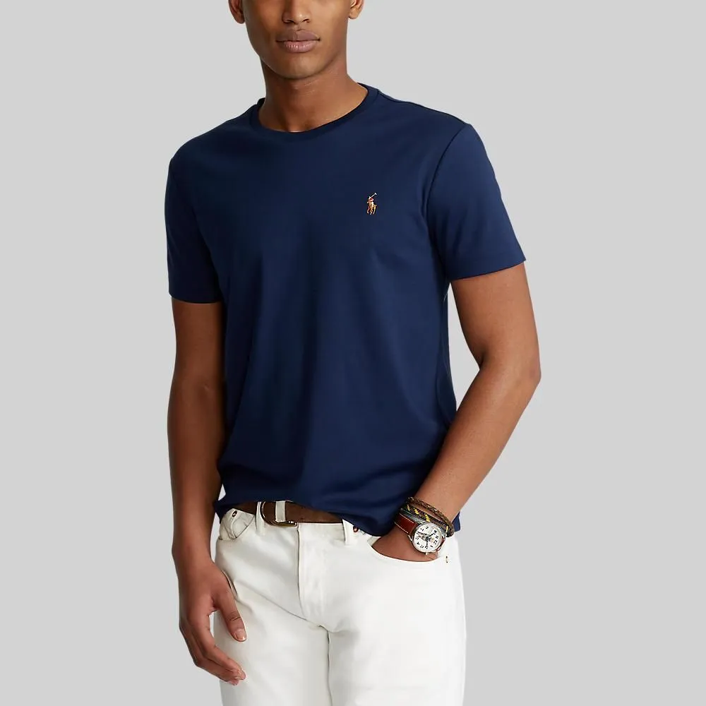 POLO RALPH LAUREN Polo Ralph Lauren TEE-Custom Slim Fit Soft Cotton T-Shirt MNPOTSH1N820101 410 NAVY-410