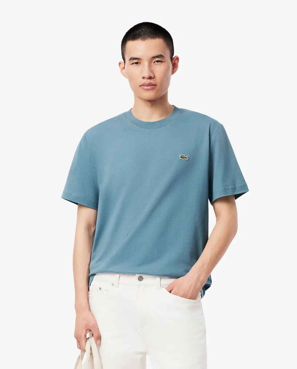 LACOSTE Cotton T-Shirt Blue